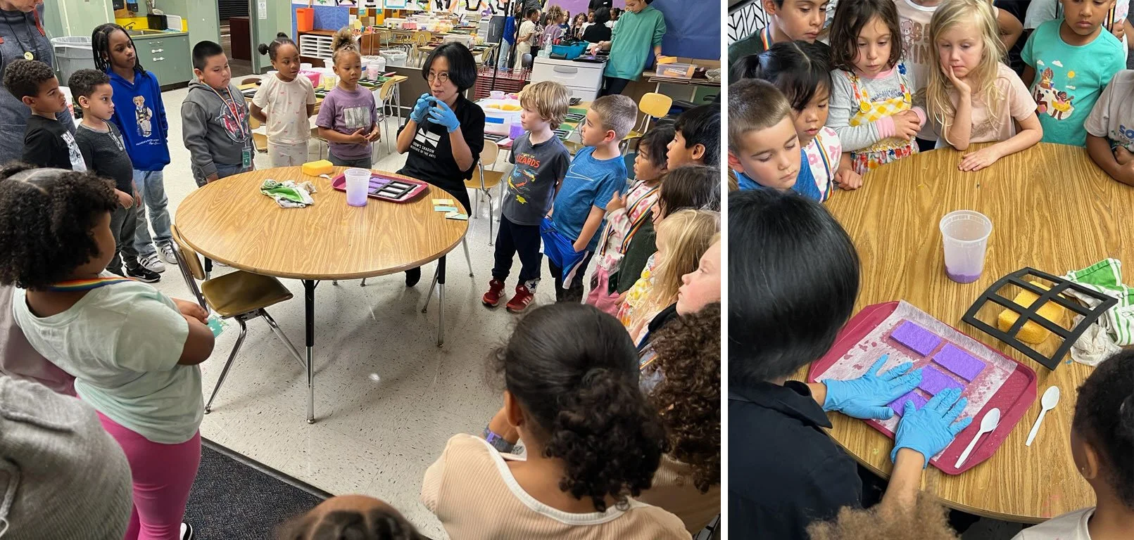   Spring Stroll , 2025, Collaborative project with students through artist residency at Dr Martin Luther King Jr School Museum of Contemporary Art (KSMoCA), 3’ x 26.5’  Photos by Laura Glazer 