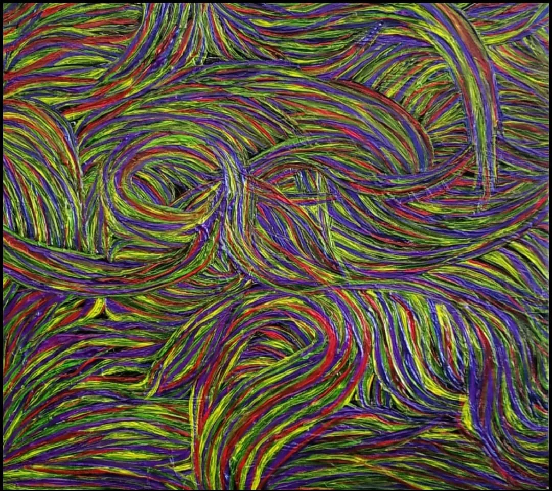 Heavy Acrylic on Canvas UV Reactive 36” x 36”