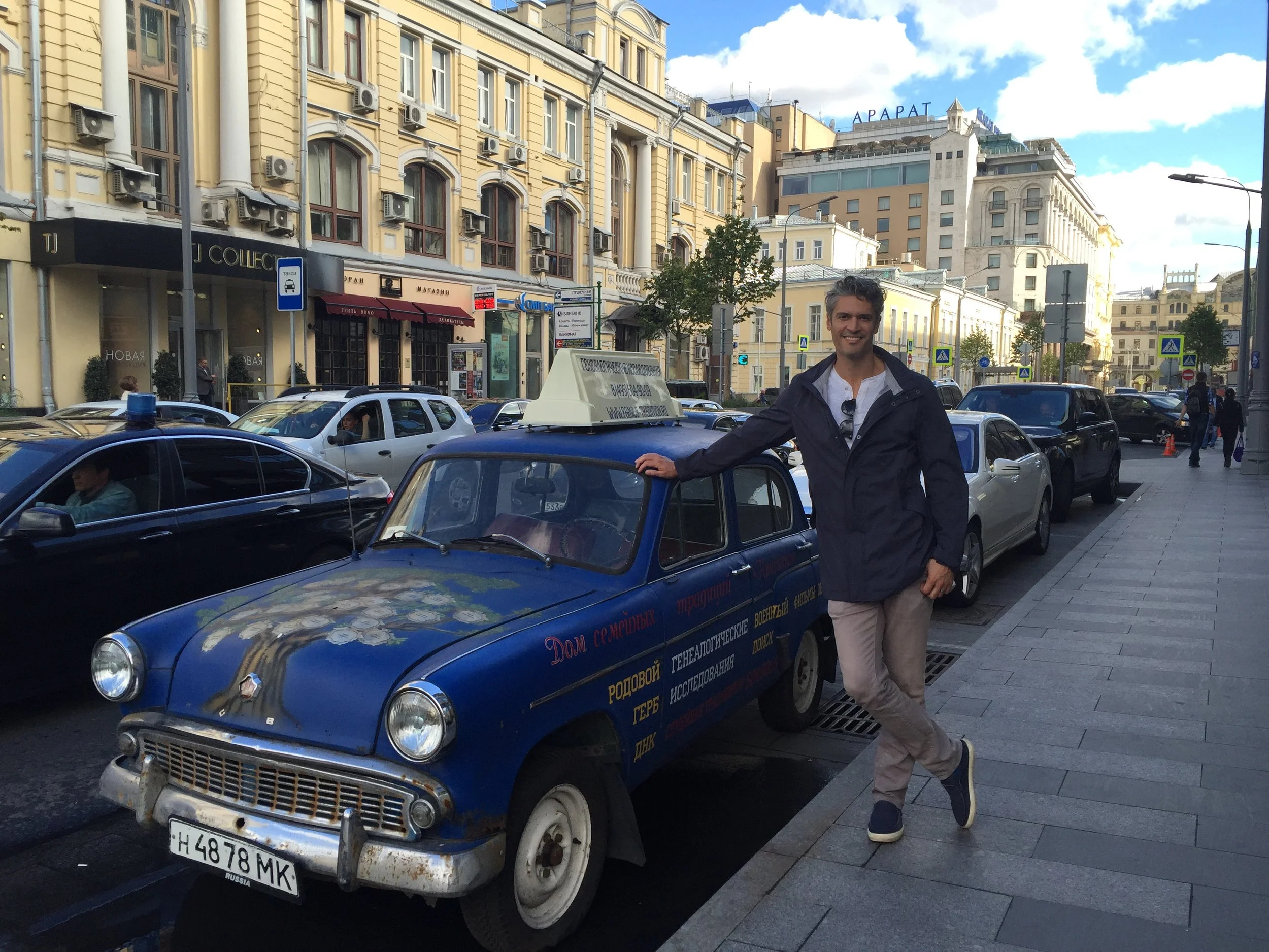 Russian-made Moskvitch (appropriately) in Moscow. 
