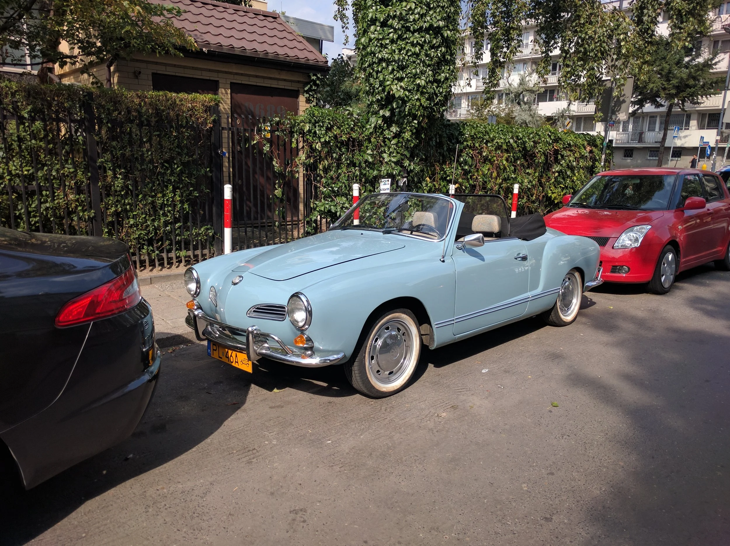 A Karmann Ghia in Warsaw.