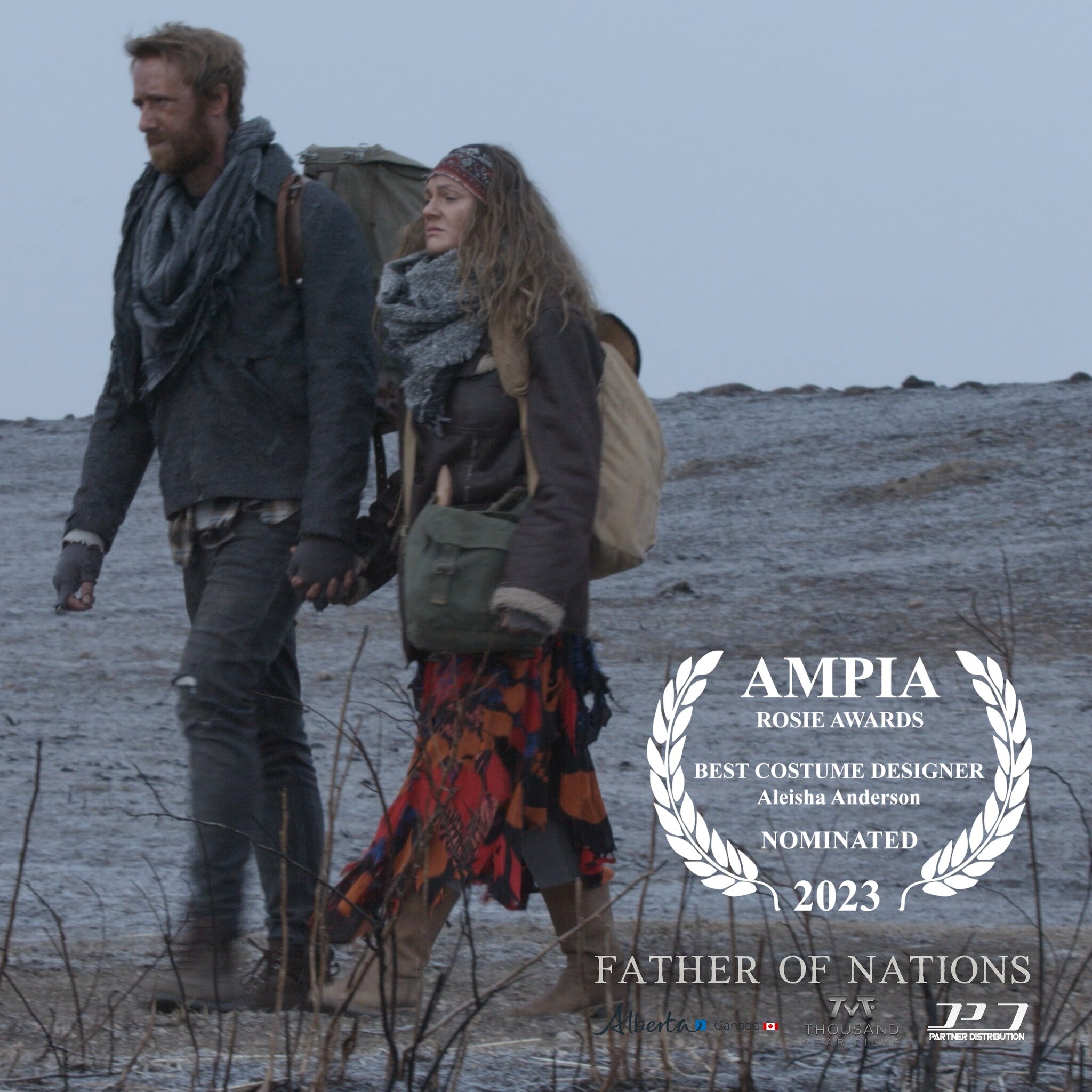 We are excited to announce an @yourampia nomination for Best Costume Designer for @aleisha_anderson in the @fatherofnationsfilm . Throughout this epic film the character's journey spans over a decade and all of the seasons - crafting a wardrobe desig