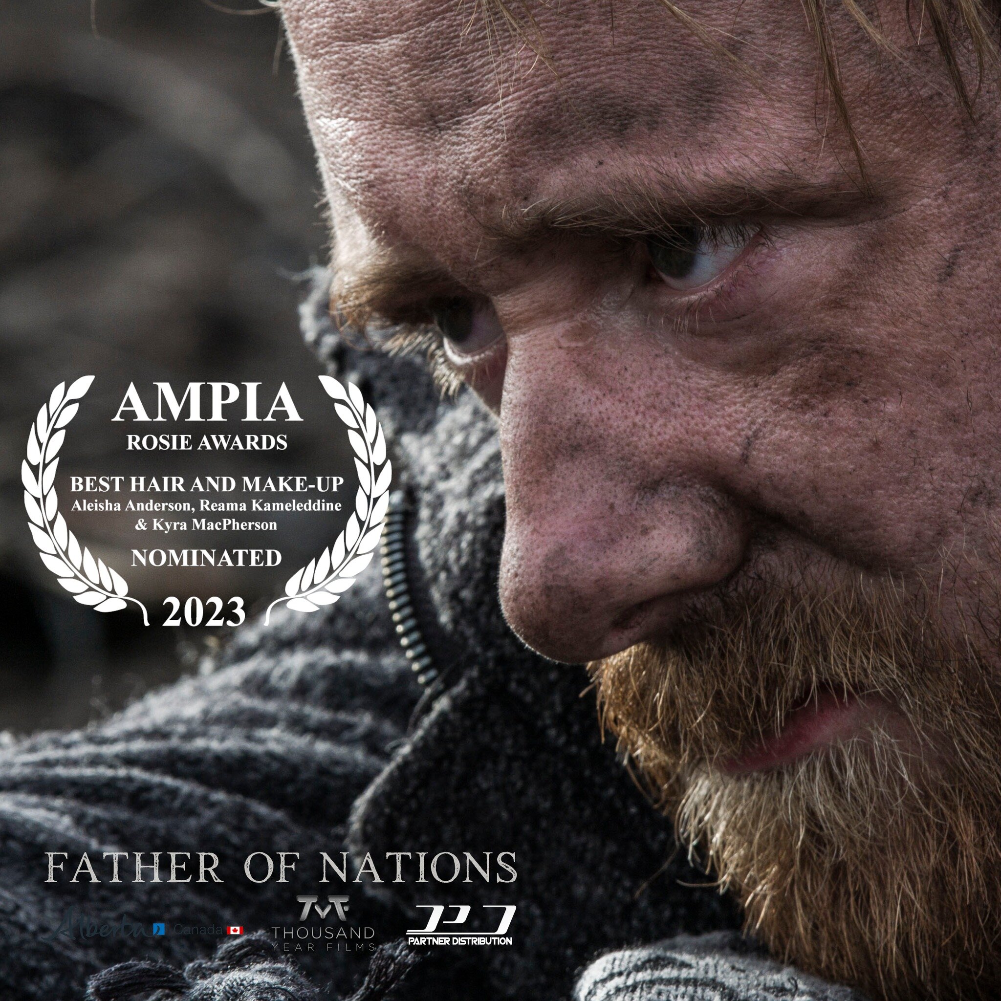 @fatherofnationsfilm, Best Hair and Makeup @yourampia nomination is shared by @aleisha_anderson , @palespiritarts Kyra MacPherson and @birdsbirds821 Reama Kamaleddine . This post-apocalyptic film required a level of dirt and grime to be always presen