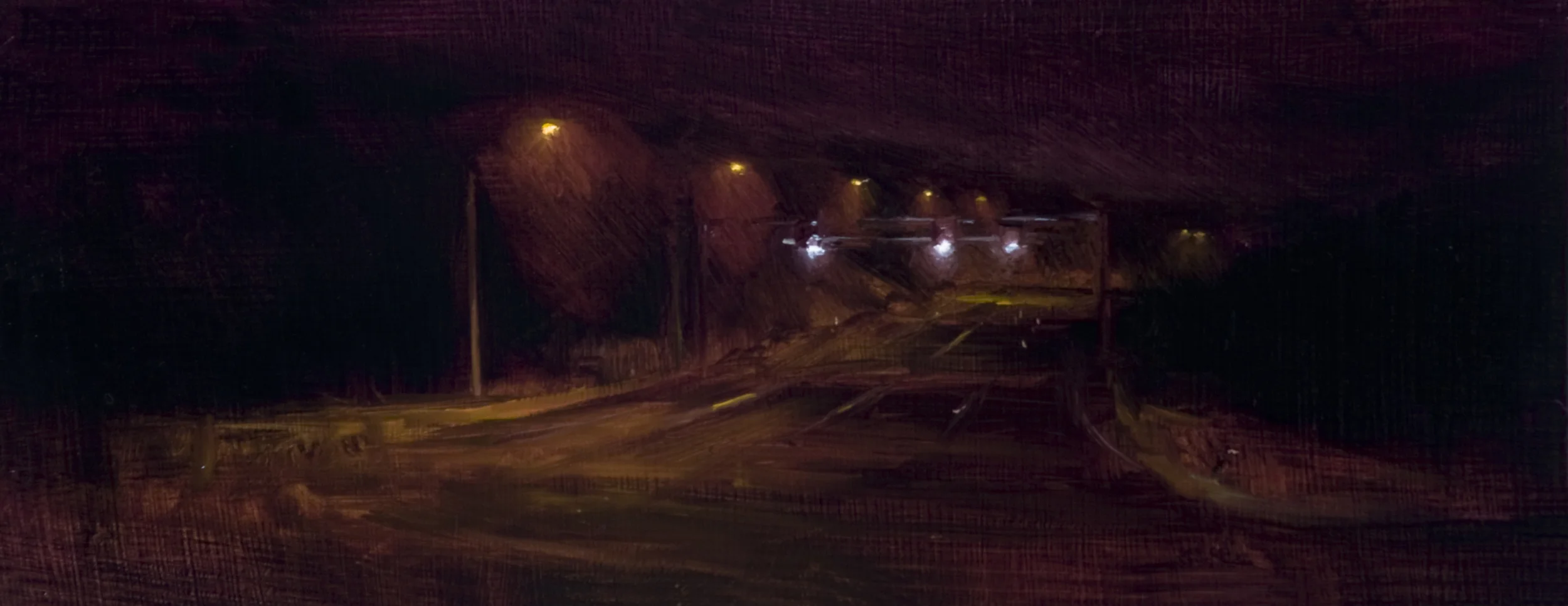 102411 Oil on panel, 4.5 x 11.5 in.