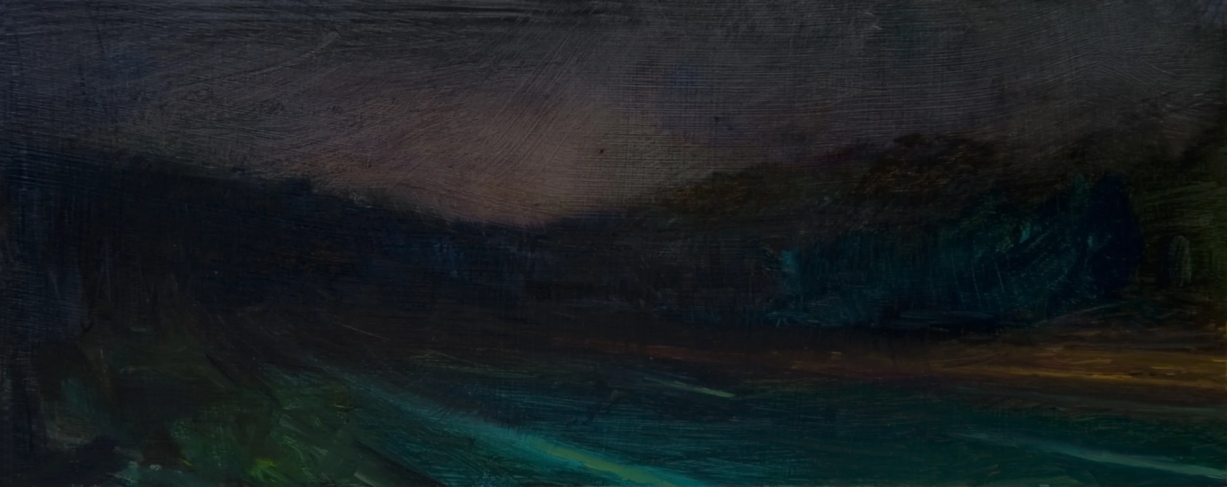 032012 Oil on panel, 4.5 x 11.5 in.