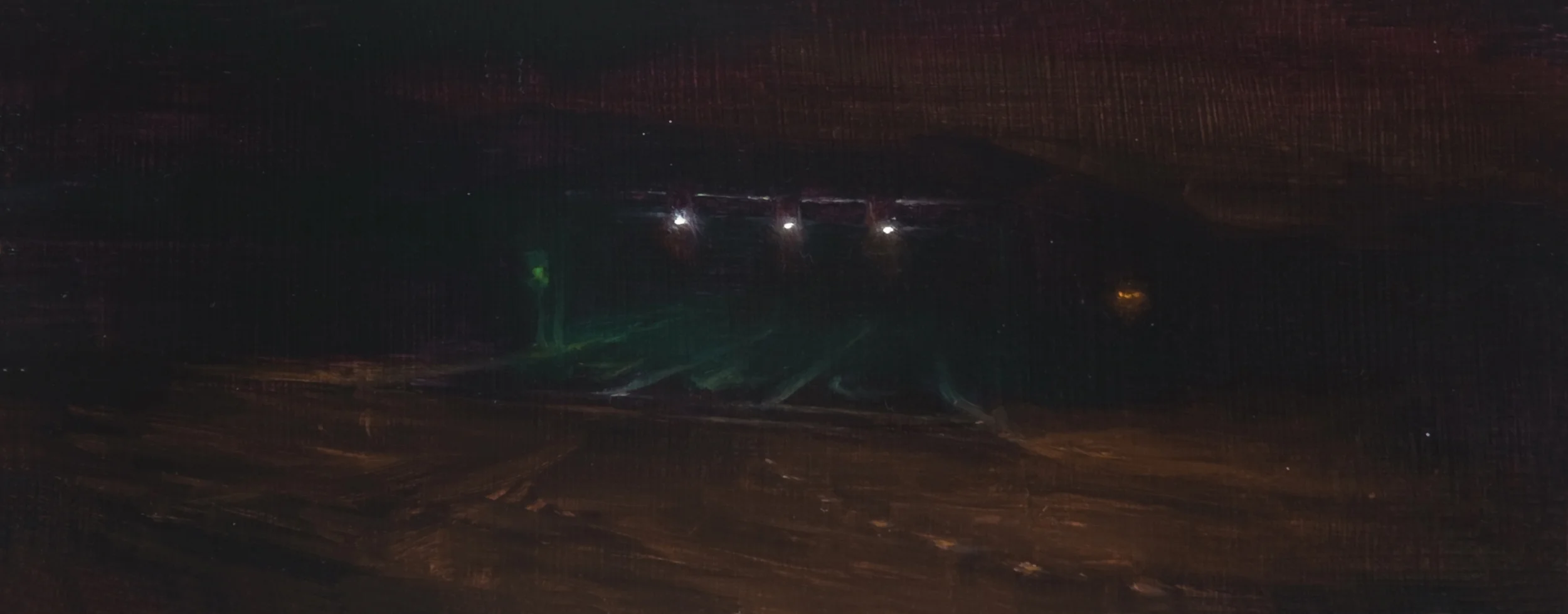 110411 Oil on panel, 4.5 x 11.5 in.