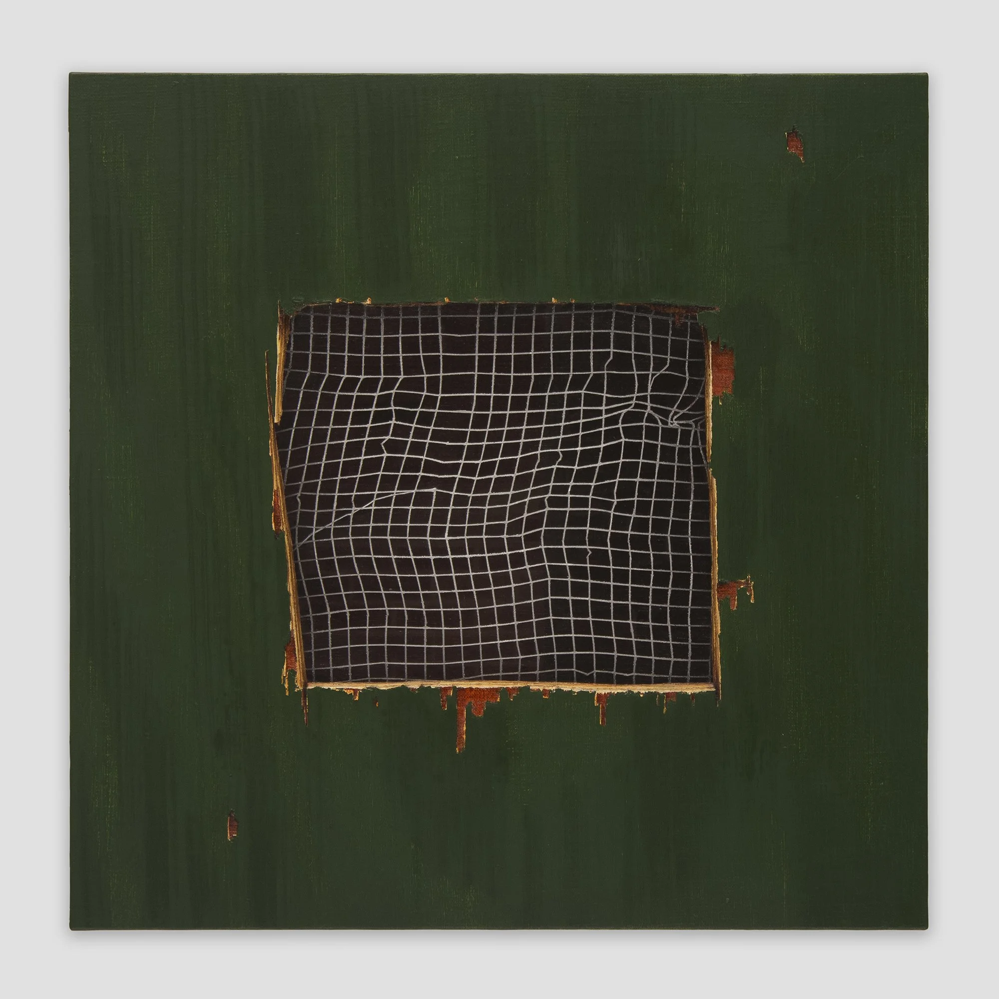   Viewing Panel (VIII) , 2026, oil on linen, 18 × 18” 