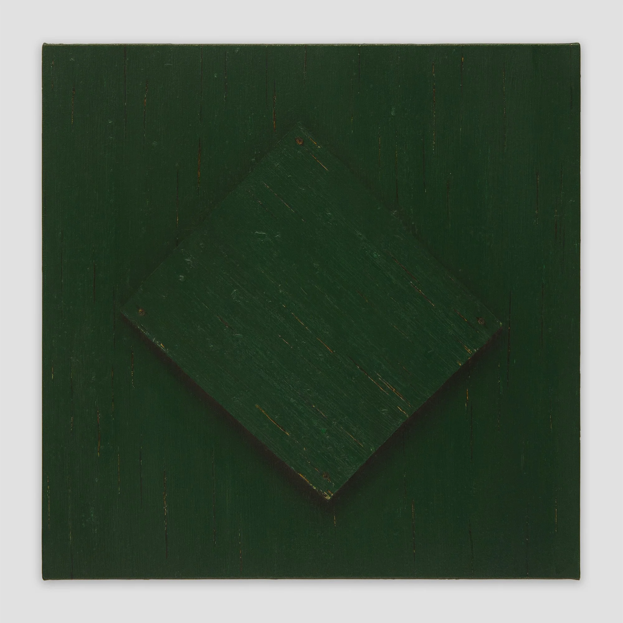   Viewing Panel (VII) , 2026, oil on canvas, 18 × 18” 