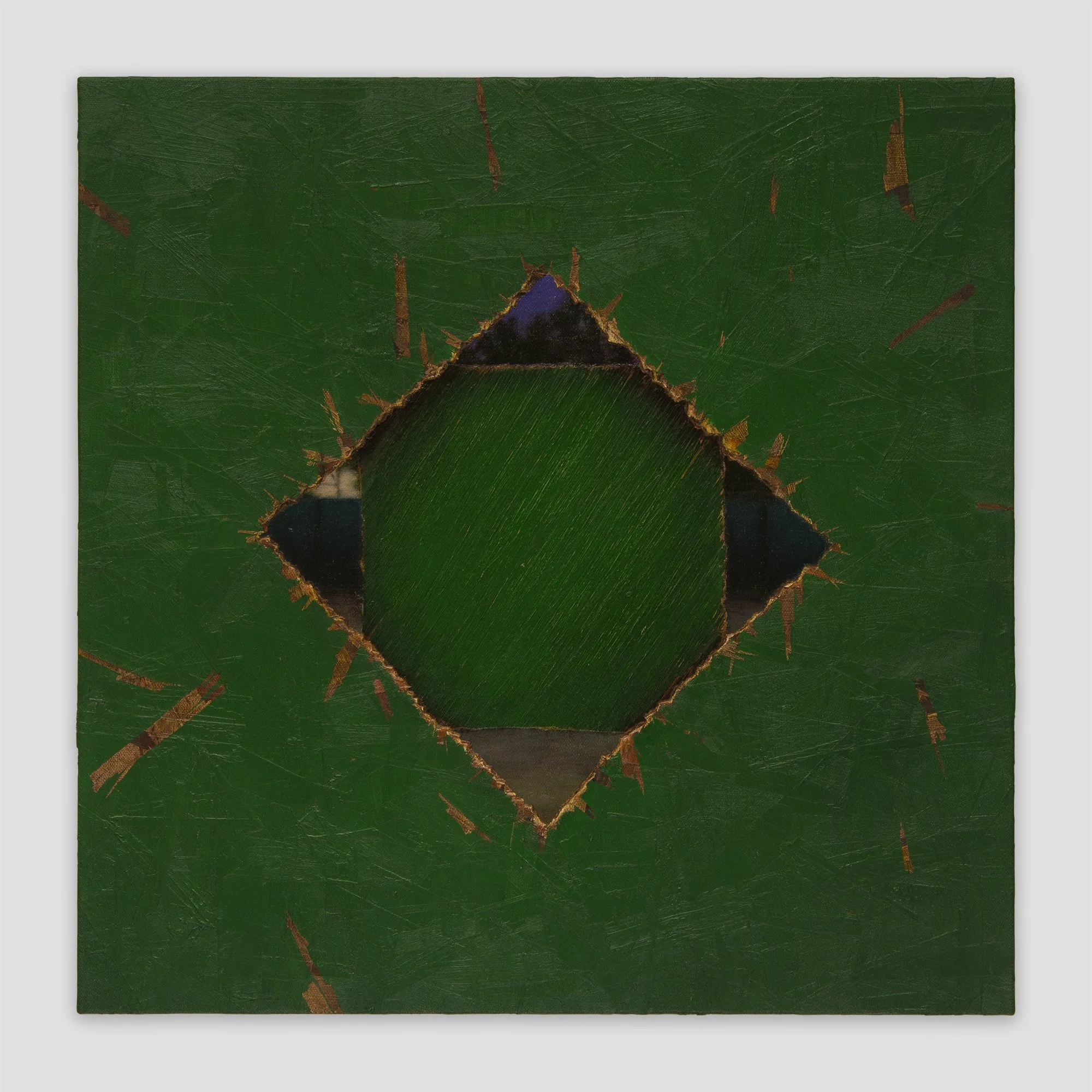   Viewing Panel (IX) , 2026, oil on canvas, 18 × 18” 