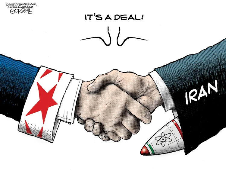 The non-nuclear power who has agreed not to pursue nuclear weapons is contrarily depicted as owning nuclear arms as opposed to the side who does own the weapon.