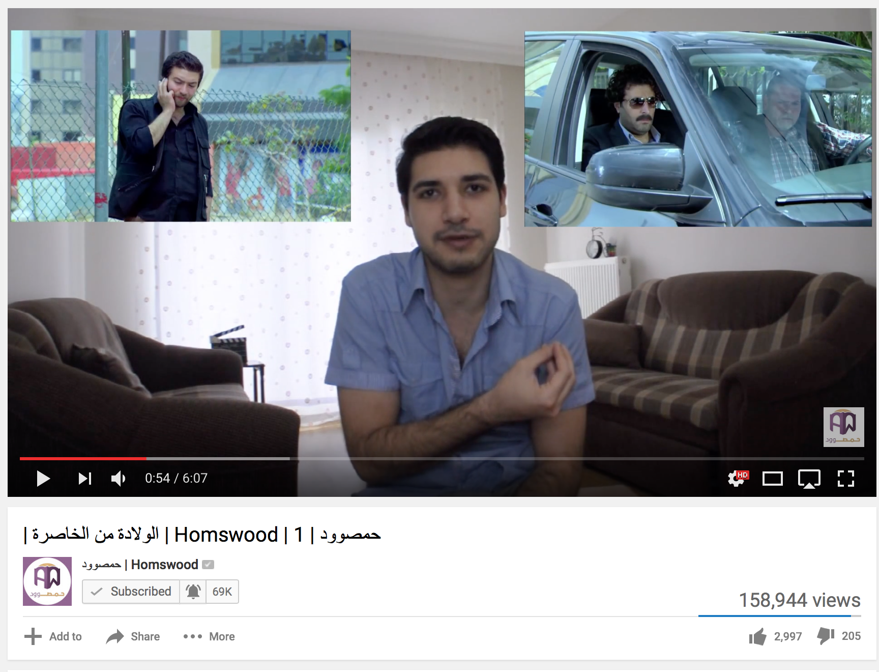 Homswood’s earliest episodes were filmed out of his living room. 