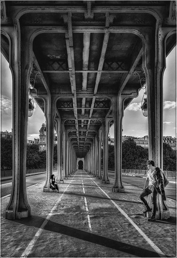 under the bir hakim bridge paris.JPG