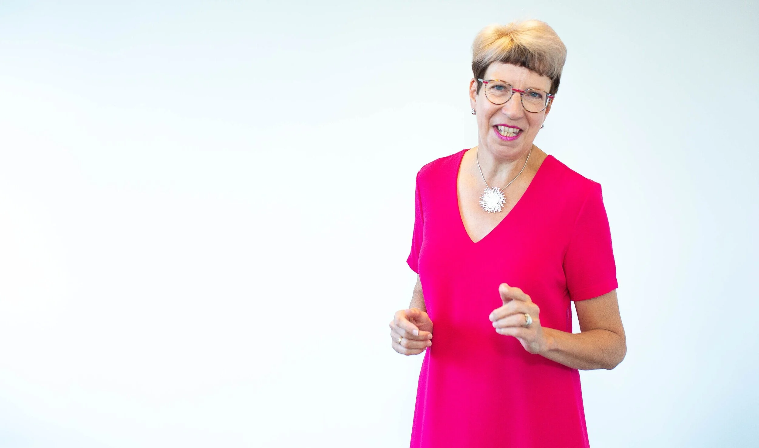 Posture and ergonomics expert Alison looking at the camera