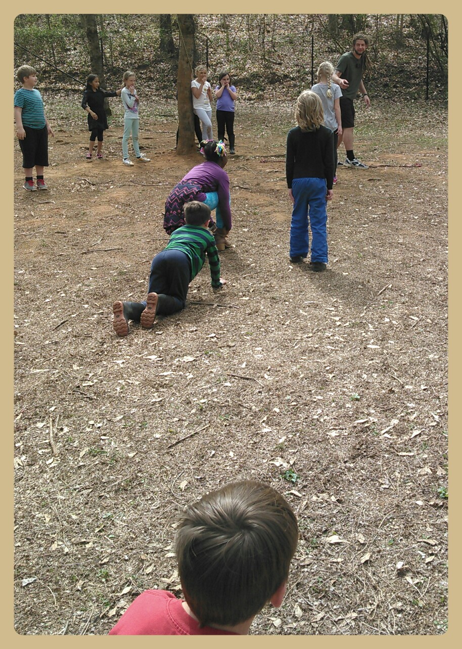 Games with Mr. Lee result in the children emptying their water bottles. Hydration matches invigorating exercise!