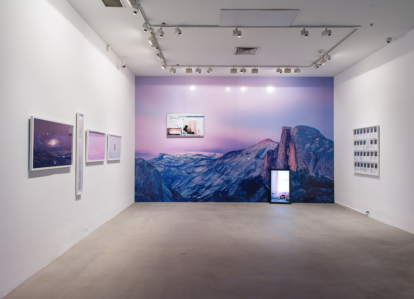  Installation view. Back wall piece:  Digital Landscape &nbsp; This piece can function as one work with three components, however they also function as individual works.&nbsp;&nbsp;&nbsp;&nbsp;&nbsp;&nbsp;&nbsp;&nbsp;&nbsp;&nbsp;&nbsp;&nbsp;&nbsp;&nb