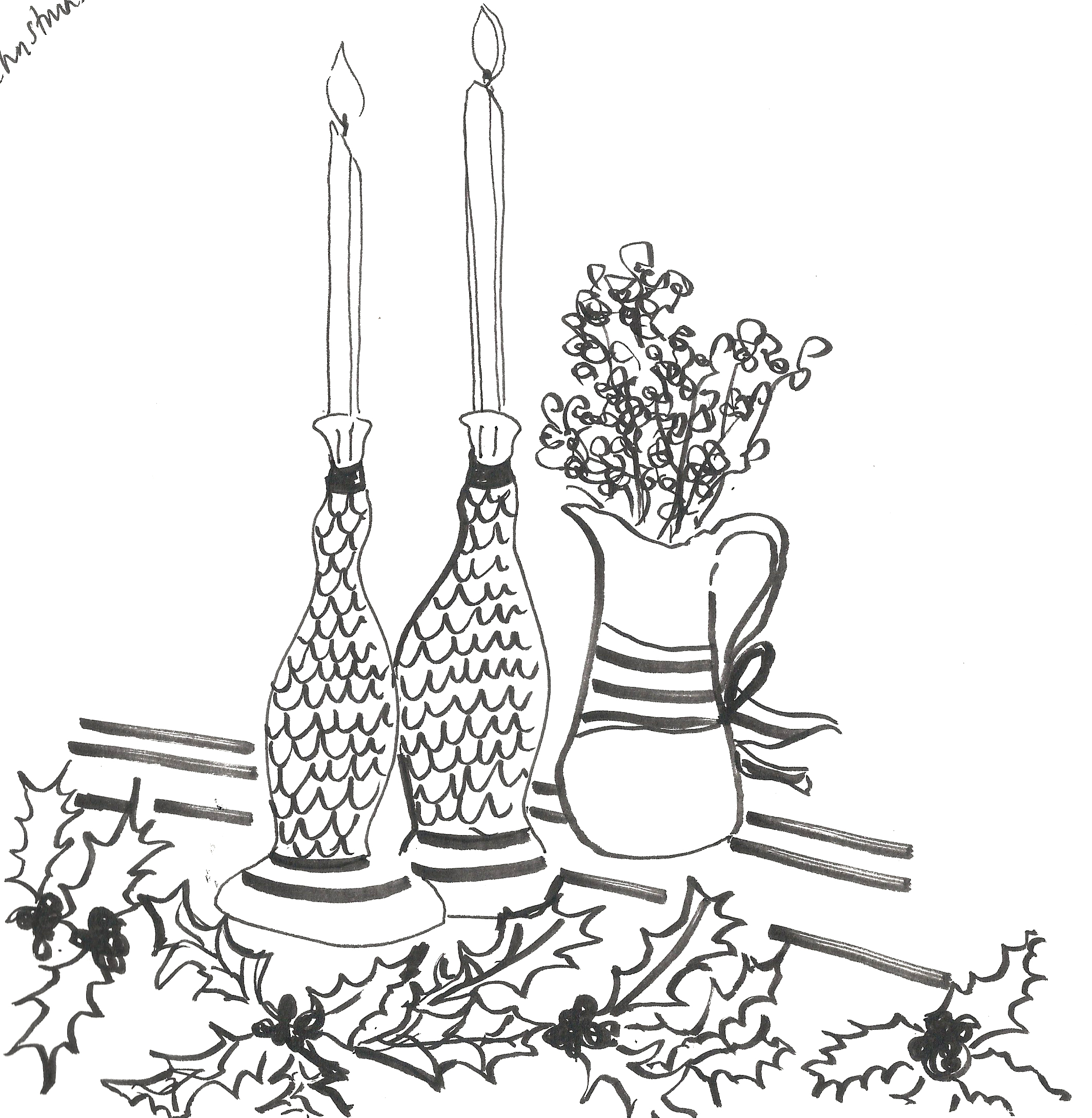 LW - Christmas table with hollybush .jpeg
