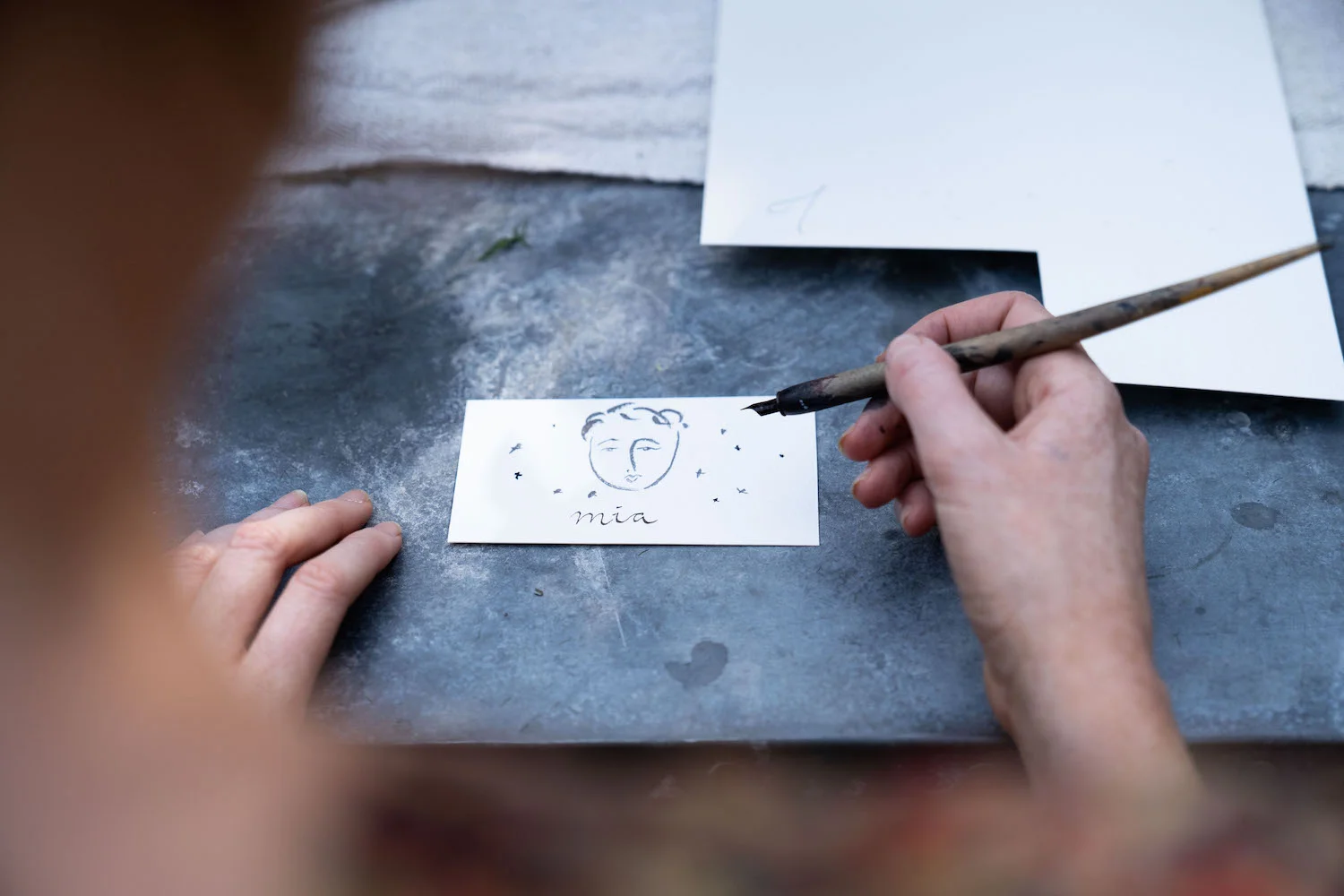 Each name place-card had an original illustration by Julianna Byrne