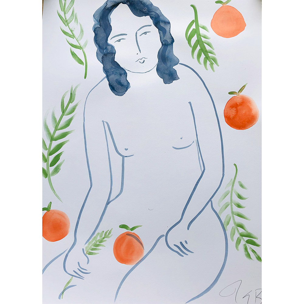 Nymph-in-Garden,-Julianna-Byrne,-Gouache-and-Ink,-A2,-2019,-£490,-Partnership-Editions.jpg
