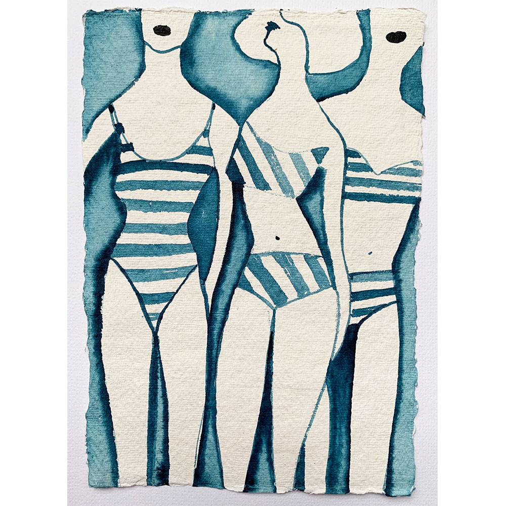 swimsuits-blue-stripe,-Isabelle-Hayman,-Ink-on-Paper,-15x21cm,-£160,-Partnership-Editions.jpg