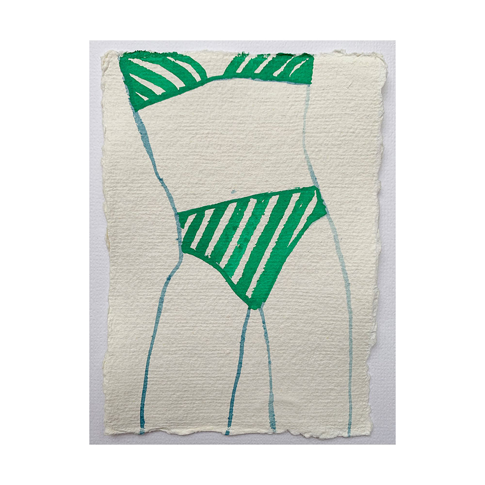 green-diagonal-bikini,-Isabelle-Hayman,-Ink-on-Paper,-10-x-15-cm,-2019,-£110,-Partnership-Editions.jpg
