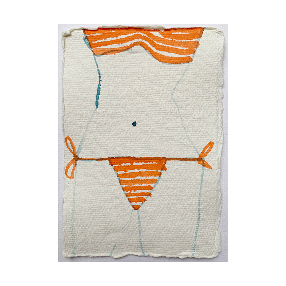 Orange-bikini,-Isabelle-Hayman,-Ink-on-Paper,-10-x-15-cm,-2019,-£110,-Partnership-Editions.jpg