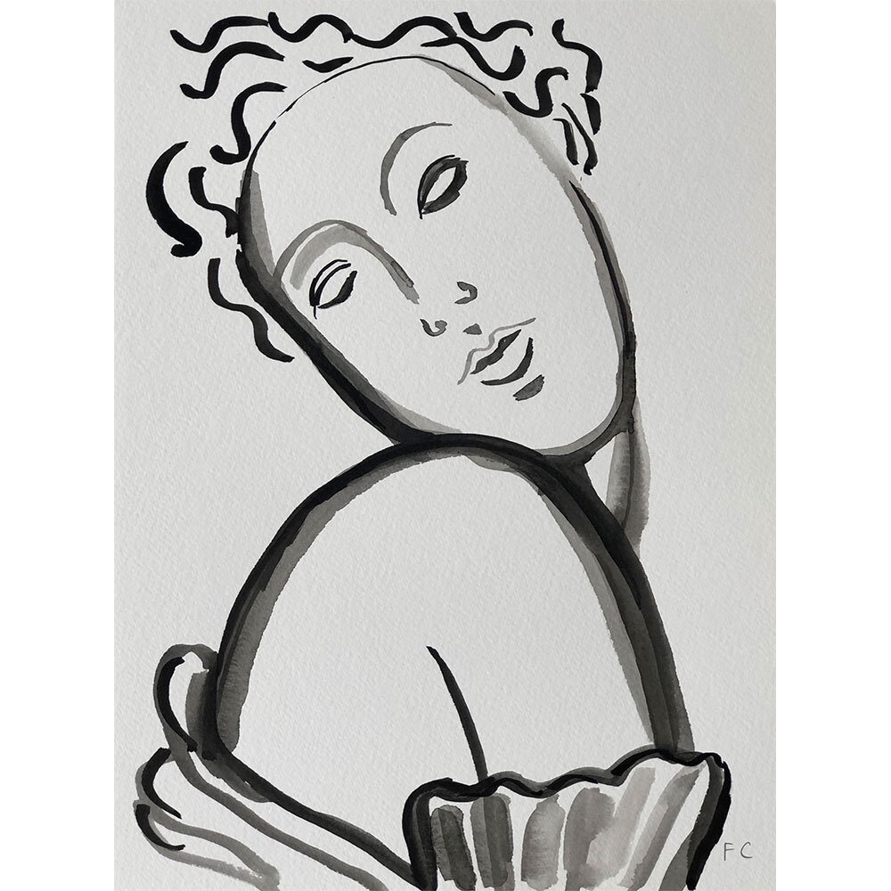 Statue in Shell,-Indian-Ink-on-Paper,-Frances-Costelloe,-A4,-£180,-Partnership-Editions.jpg