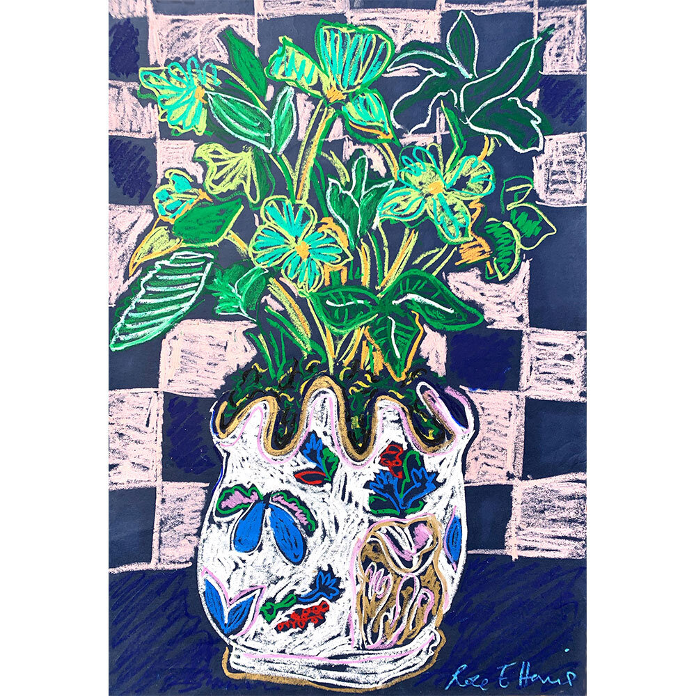 French-Scallop-Cachepot,-Rose-Electra-Harris,-Ink-and-Pastel-on-Mingeishi-Paper,-64-x-97cm,--£750,-Partnership-Editions.jpg