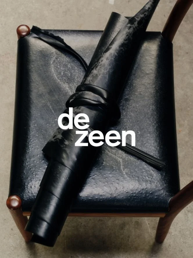 Our crafted chair and stool with Other Matter Bio Leather featured in Dezeen, June 2026