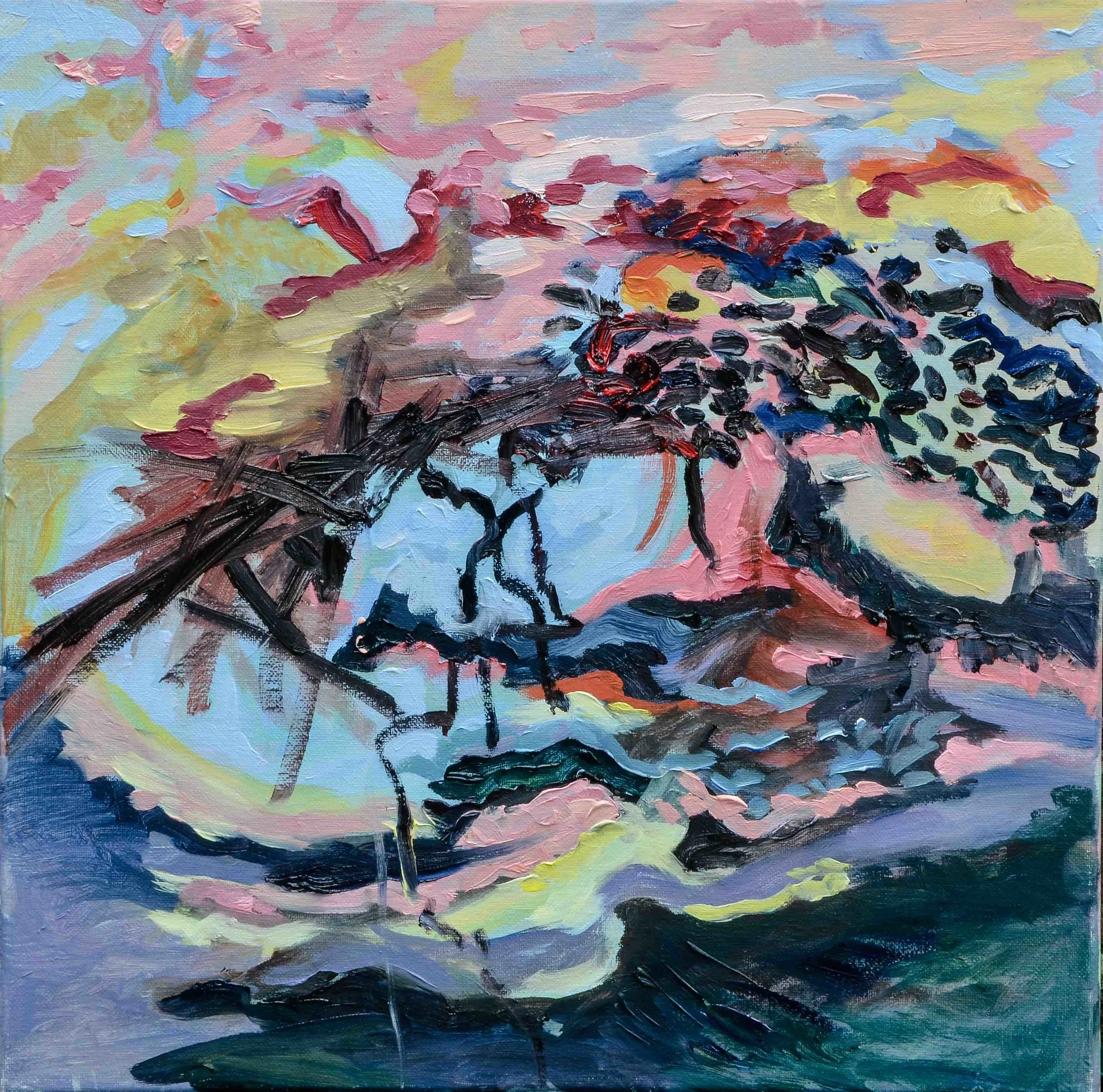 La debandade - Oil on Canvas - 40x40cm