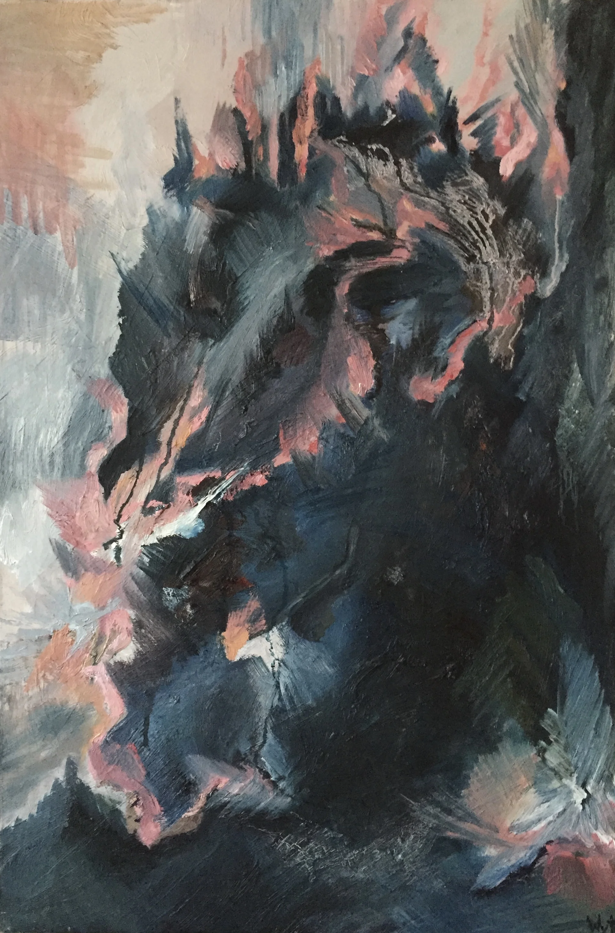 Exit, 2018, Oil on canvas, 61 x 76 cm