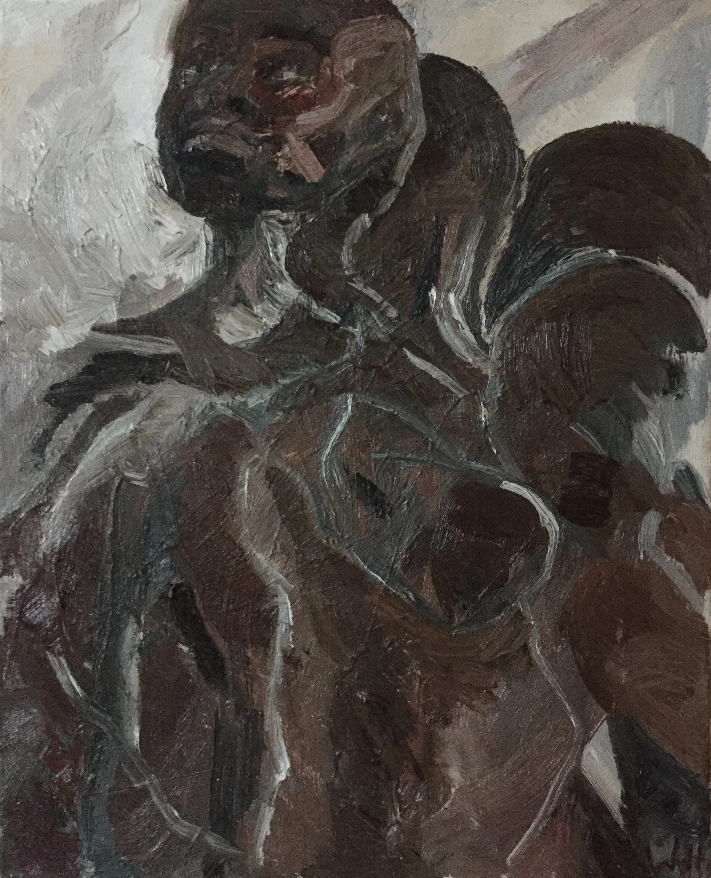 Out of the body, 2018, Oil on canvas, 40 x 51 cm