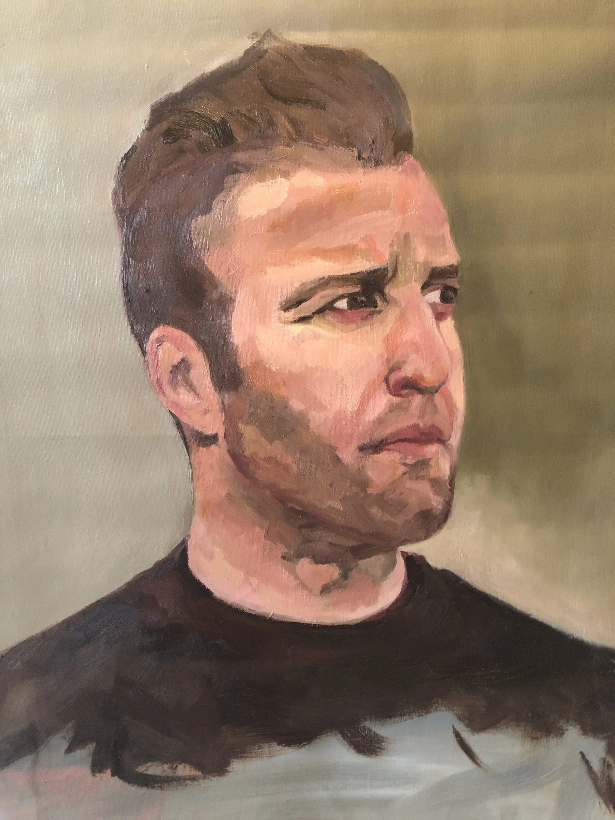 From a mountain, 2020, Oil on canvas, 55 x 70 cm 