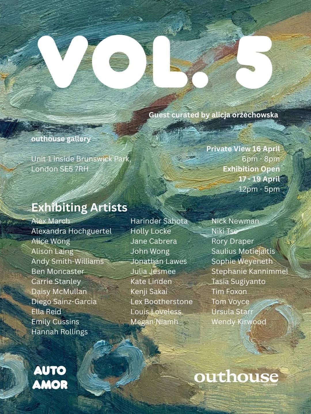 Very pleased to be exhibiting with @auto___amor for the second time this year 😊
-
The group exhibition will open at @out.house.gallery guest curated by director of the gallery @sakralna_ 
-
Private View on Thursday, April 16th from 6pm - 8pm. 
Addre
