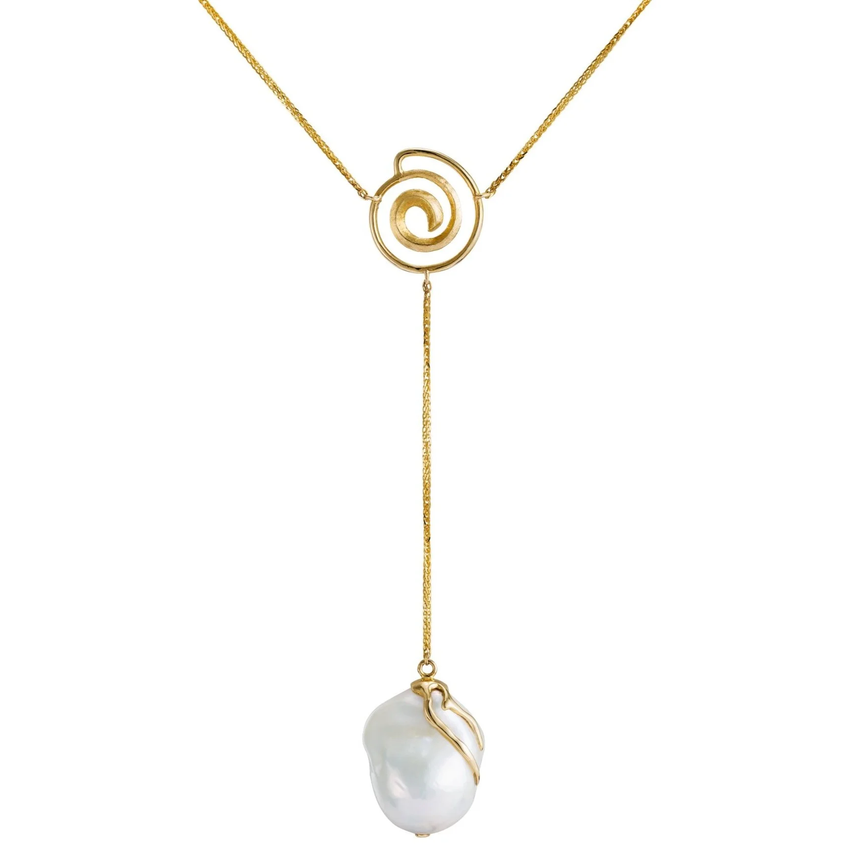 Baroque Pearl Loop Necklace