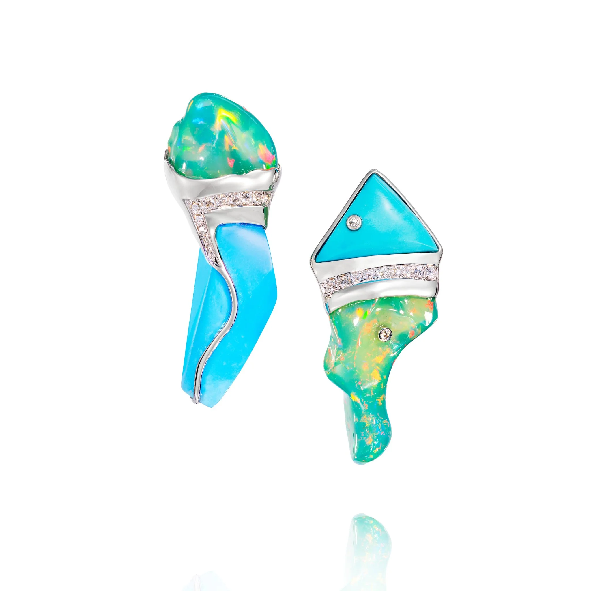 Opal Turquoise A/B Earrings