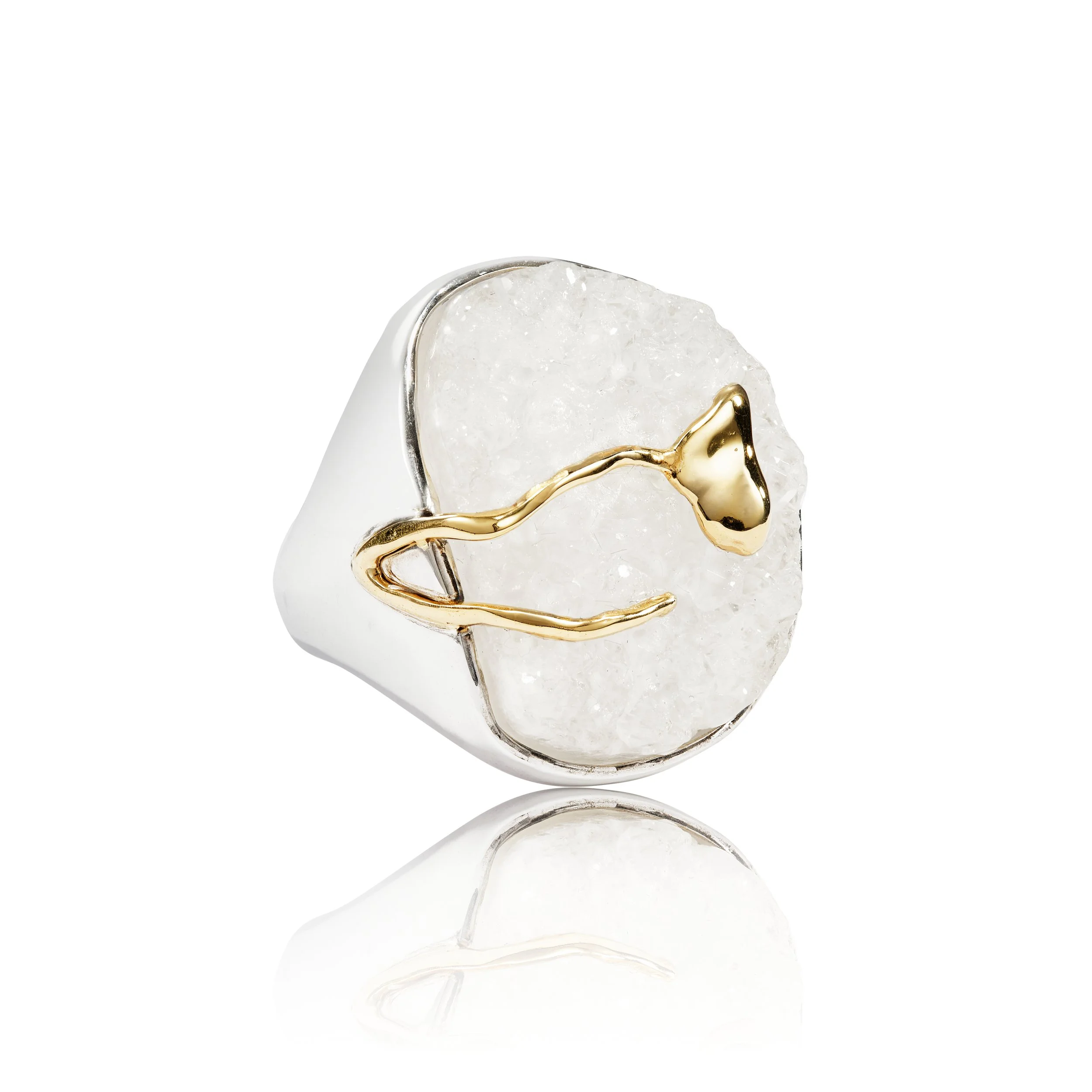 Drusy Quartz Ring