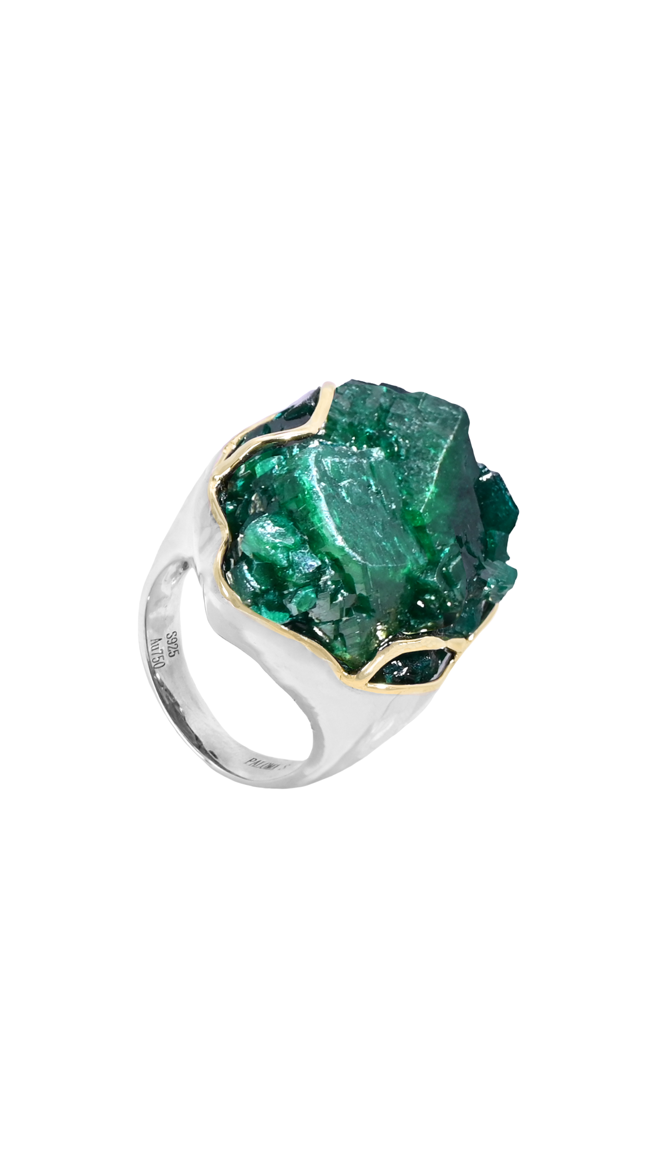 Dioptase Crystals Ring