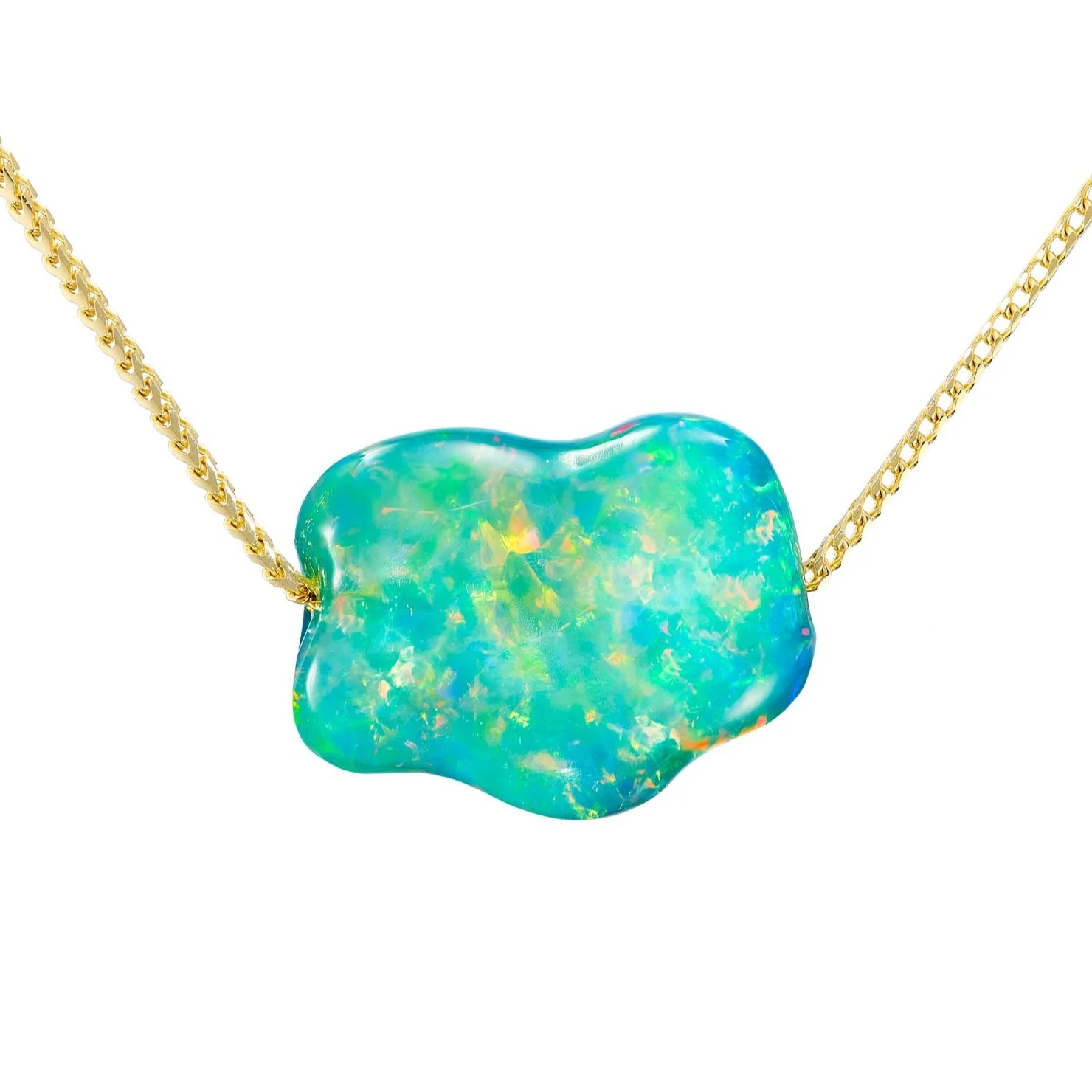 Mexican Blue Opal Necklace