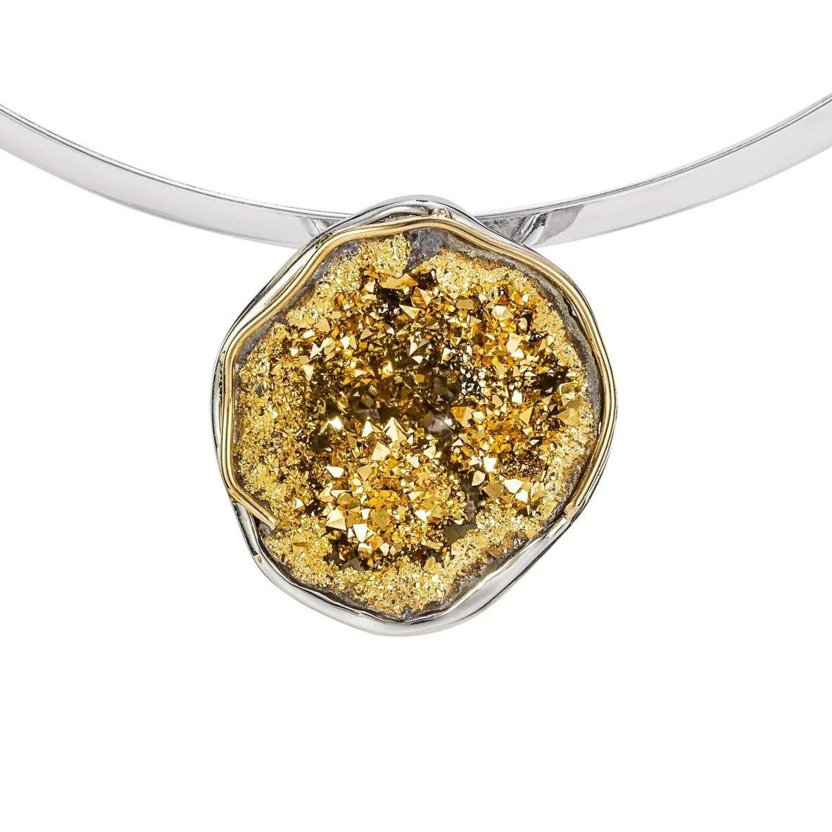 Golden Drusy Quartz Necklace