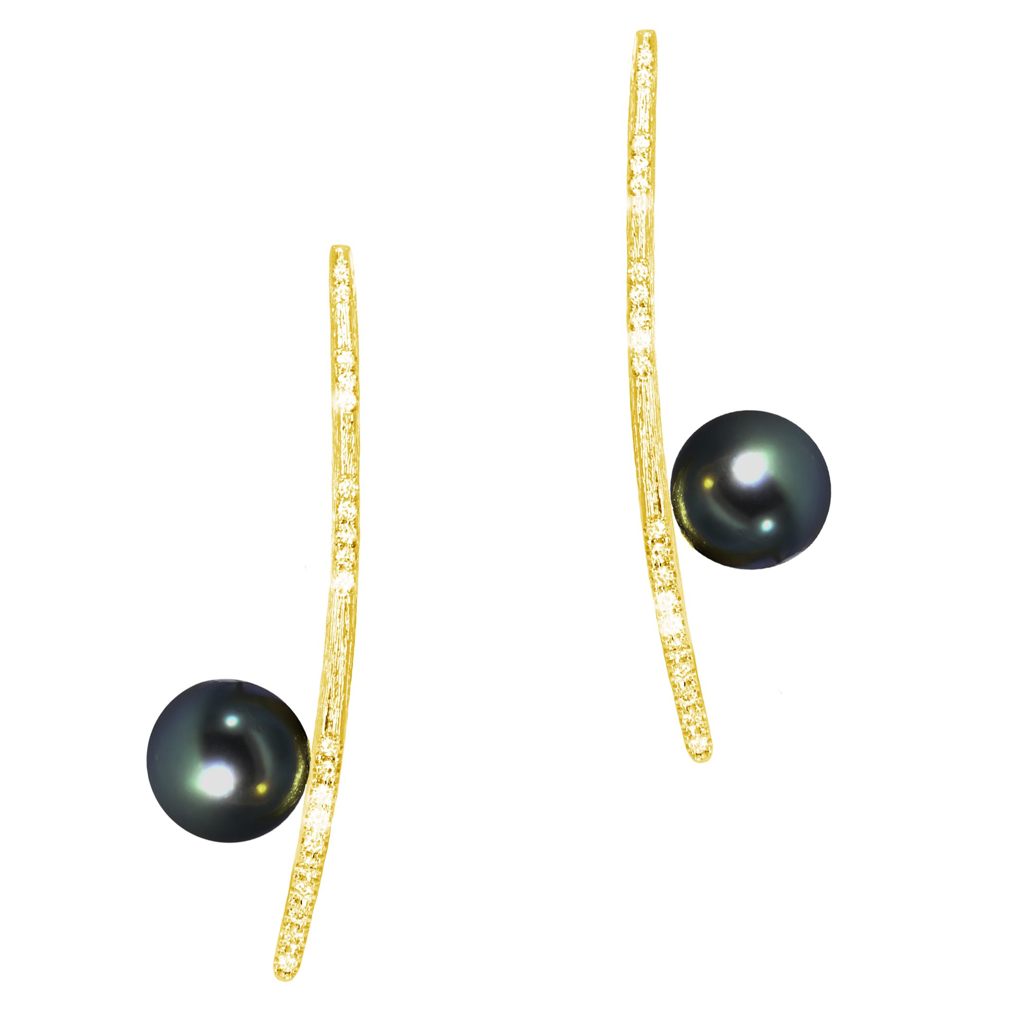 Tahitian Black Pearl Earrings