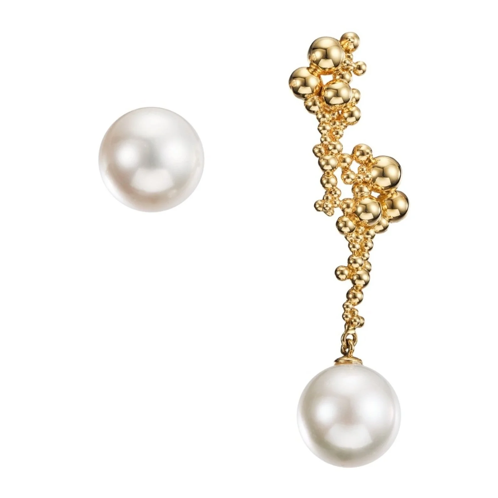 Pearl and Gold Earrings