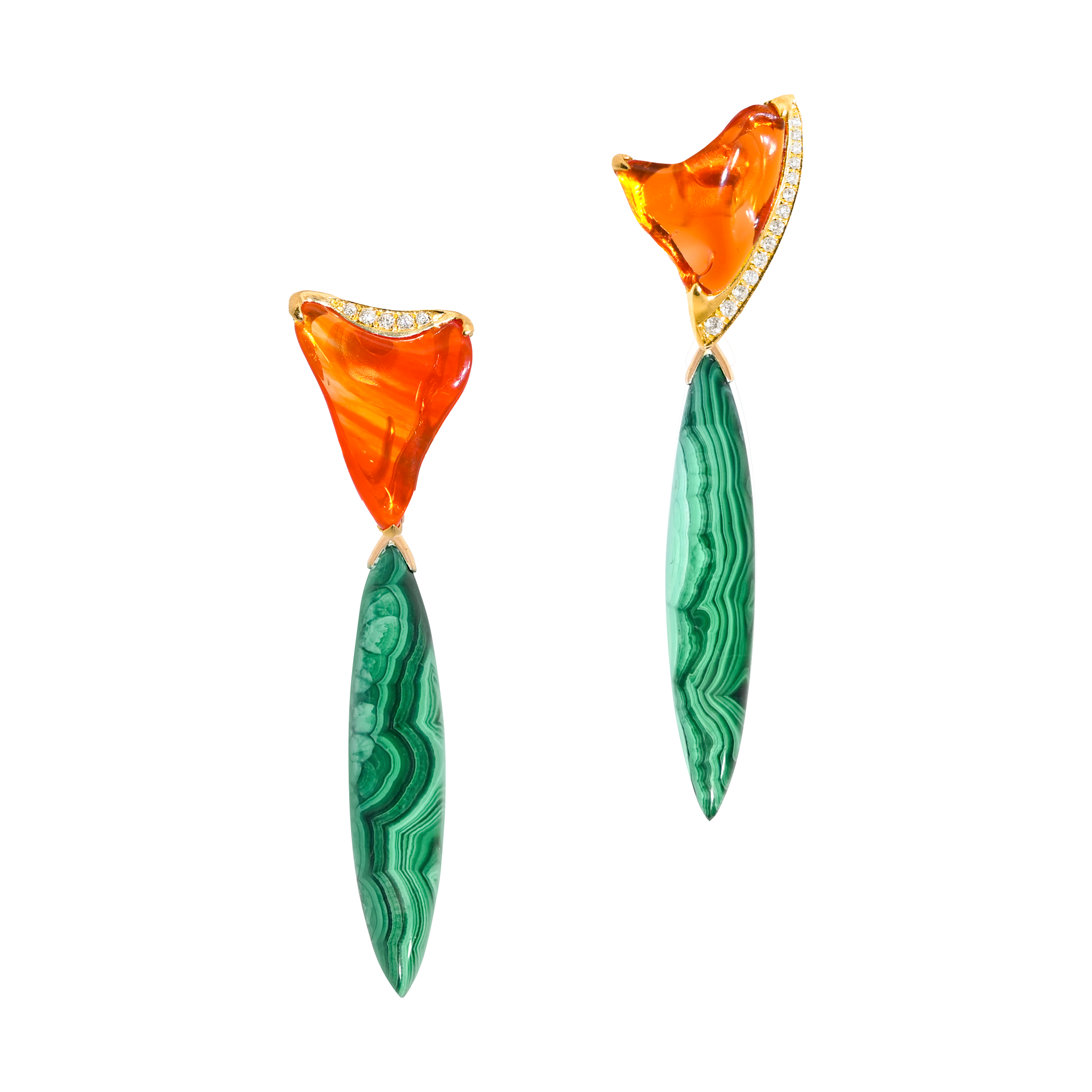 Earrings (detachable). Free-form fire opal (7.50ct) from Mexico White.png