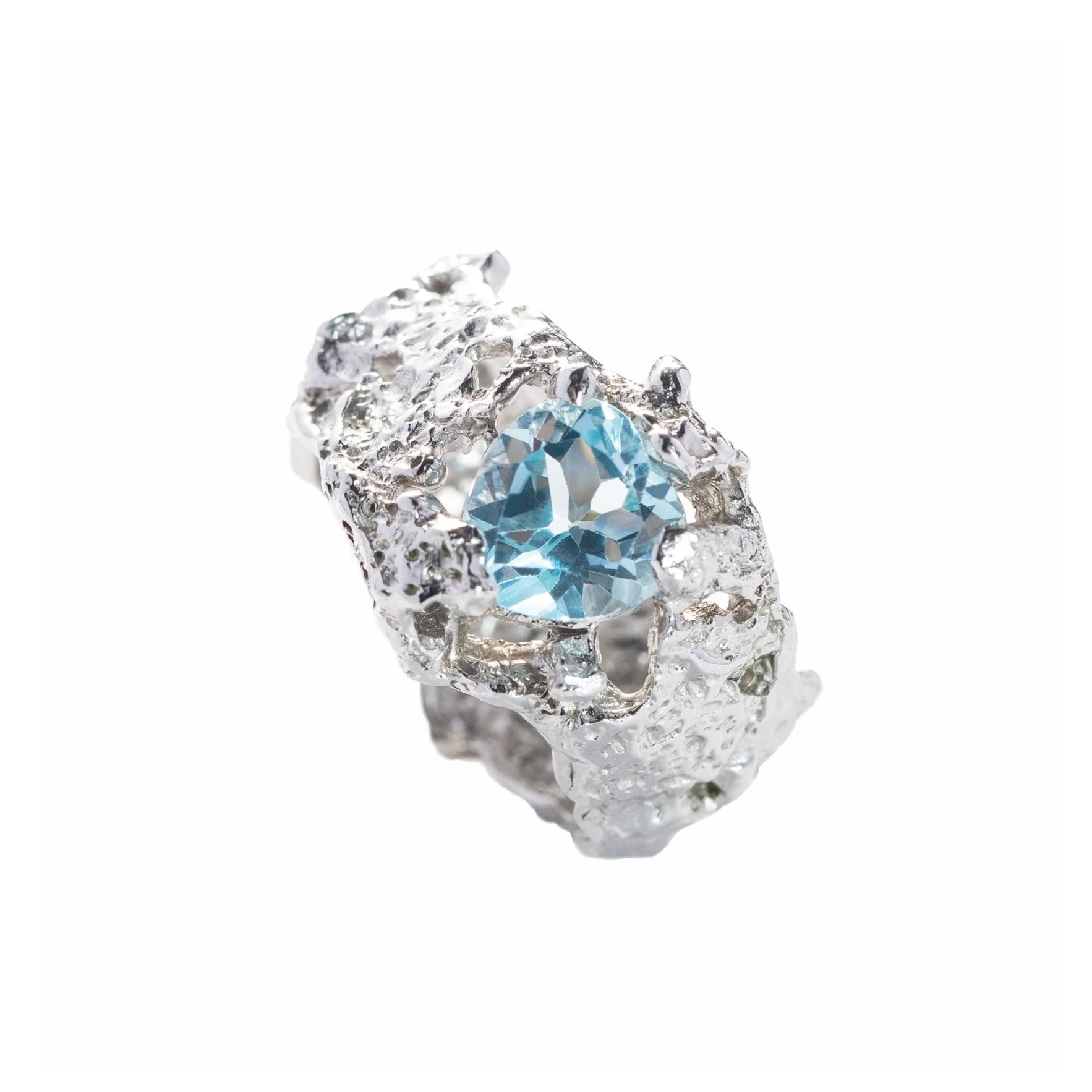 Aquamarine Texture Ring