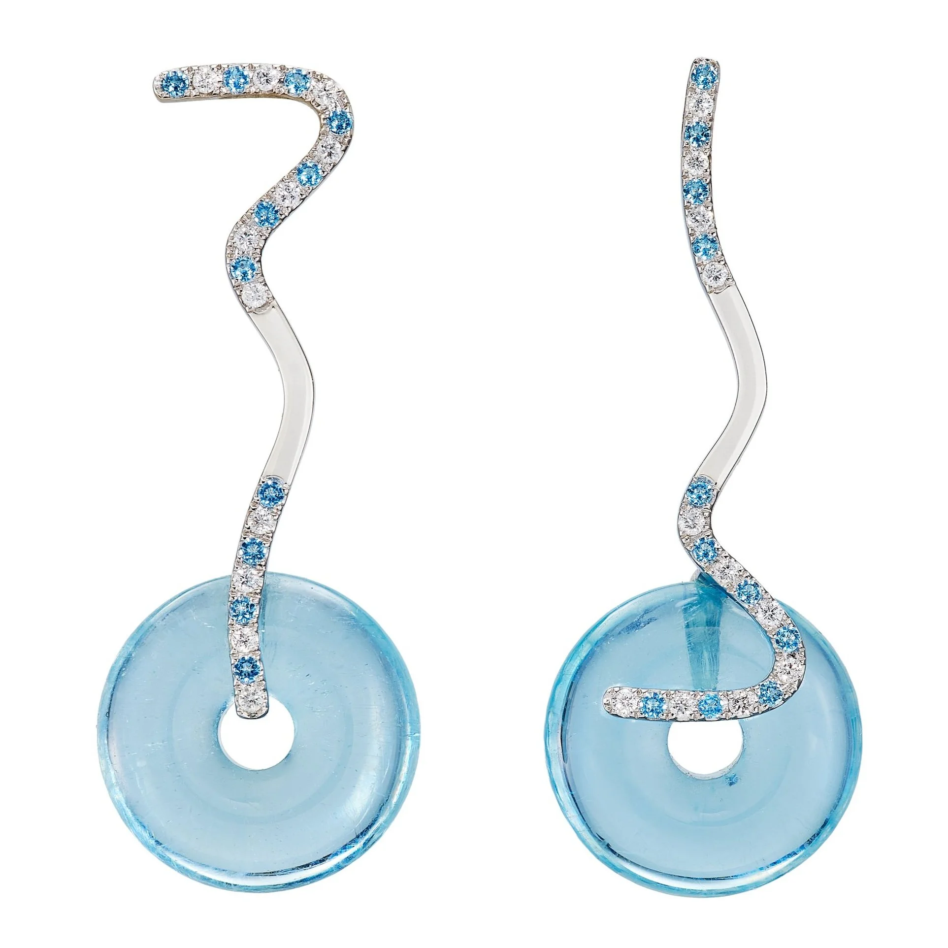 Aquamarine “Donuts” Earrings