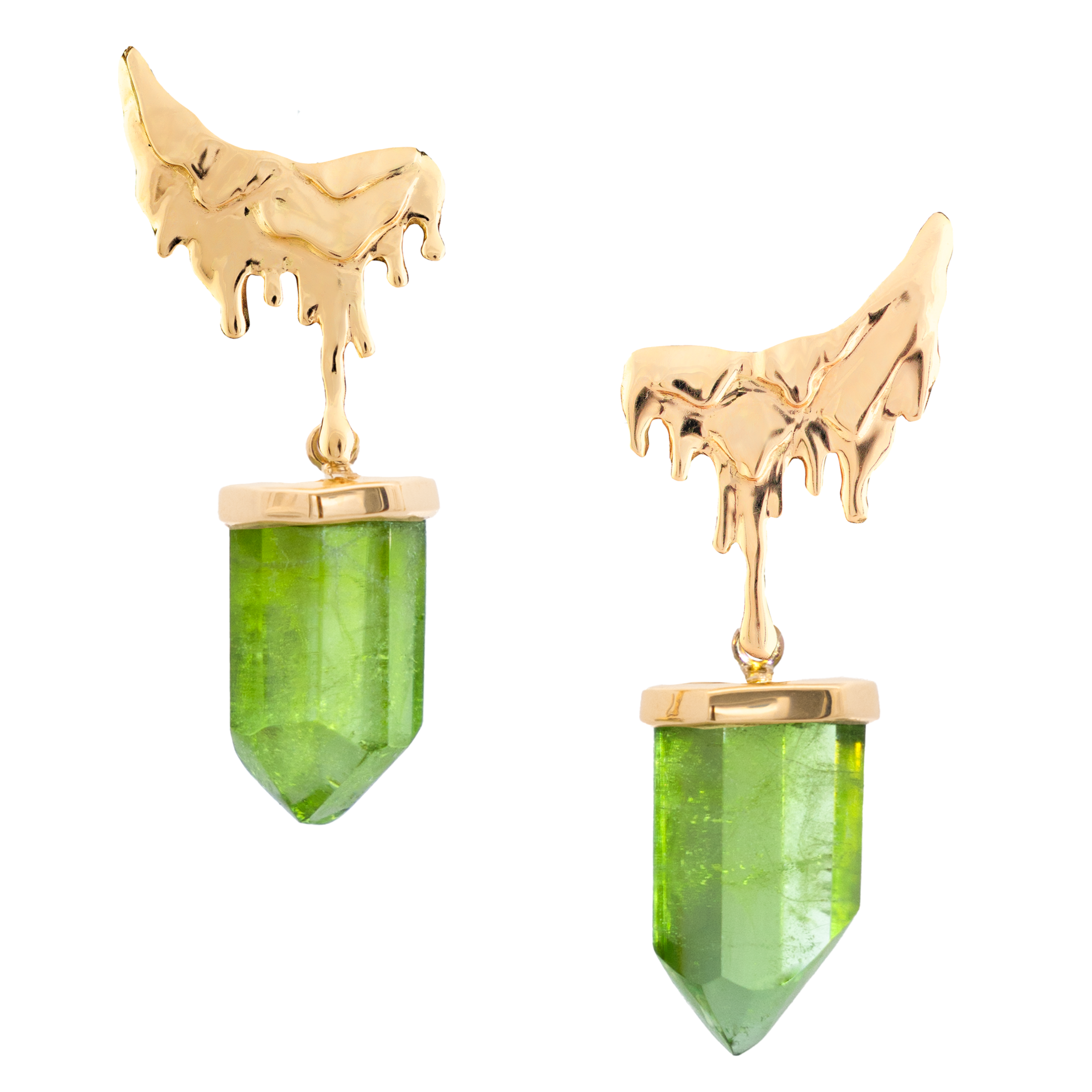 Peridot Crystal Earrings