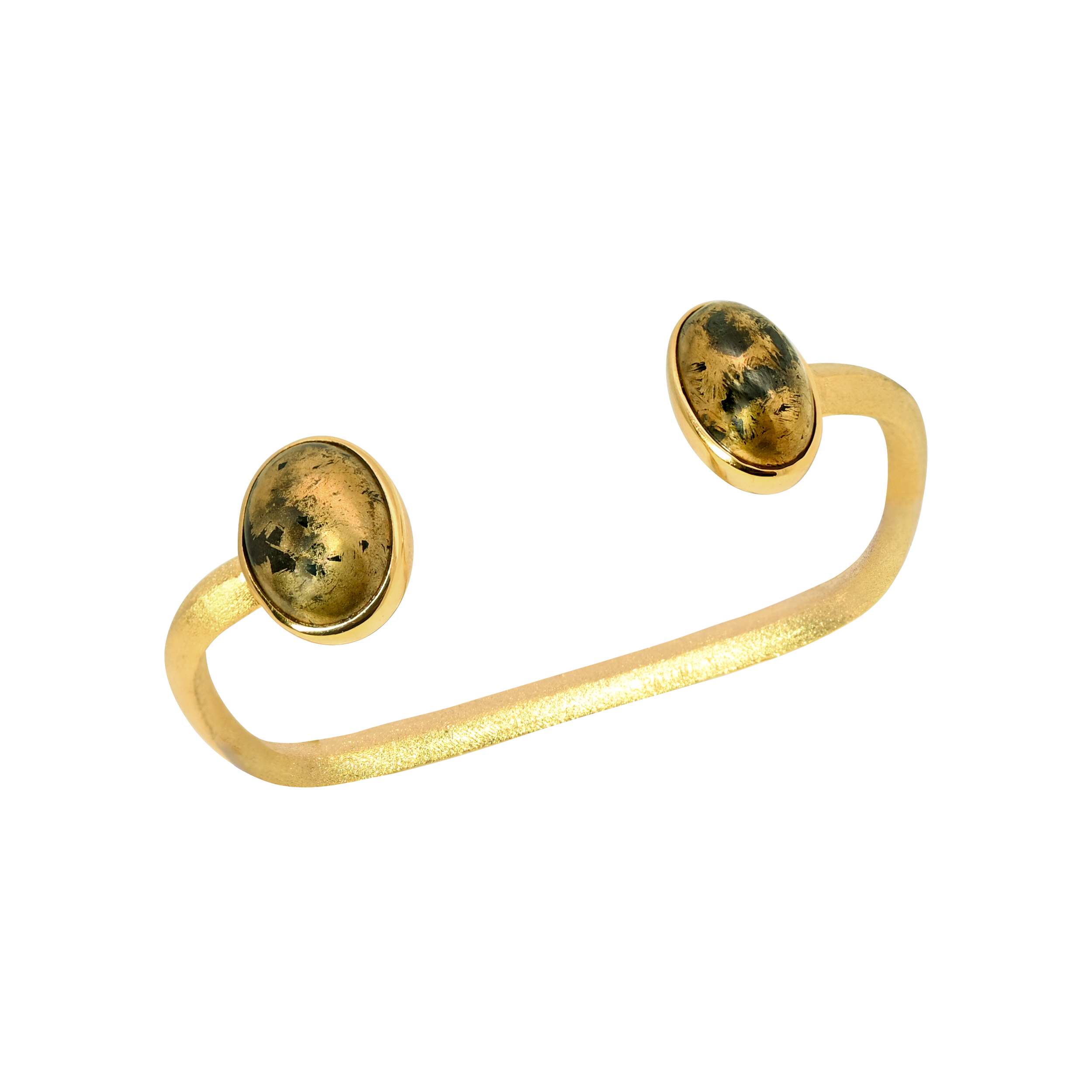 Bracelet. Magnetite jade cabochons with 22kt gold infused White.png
