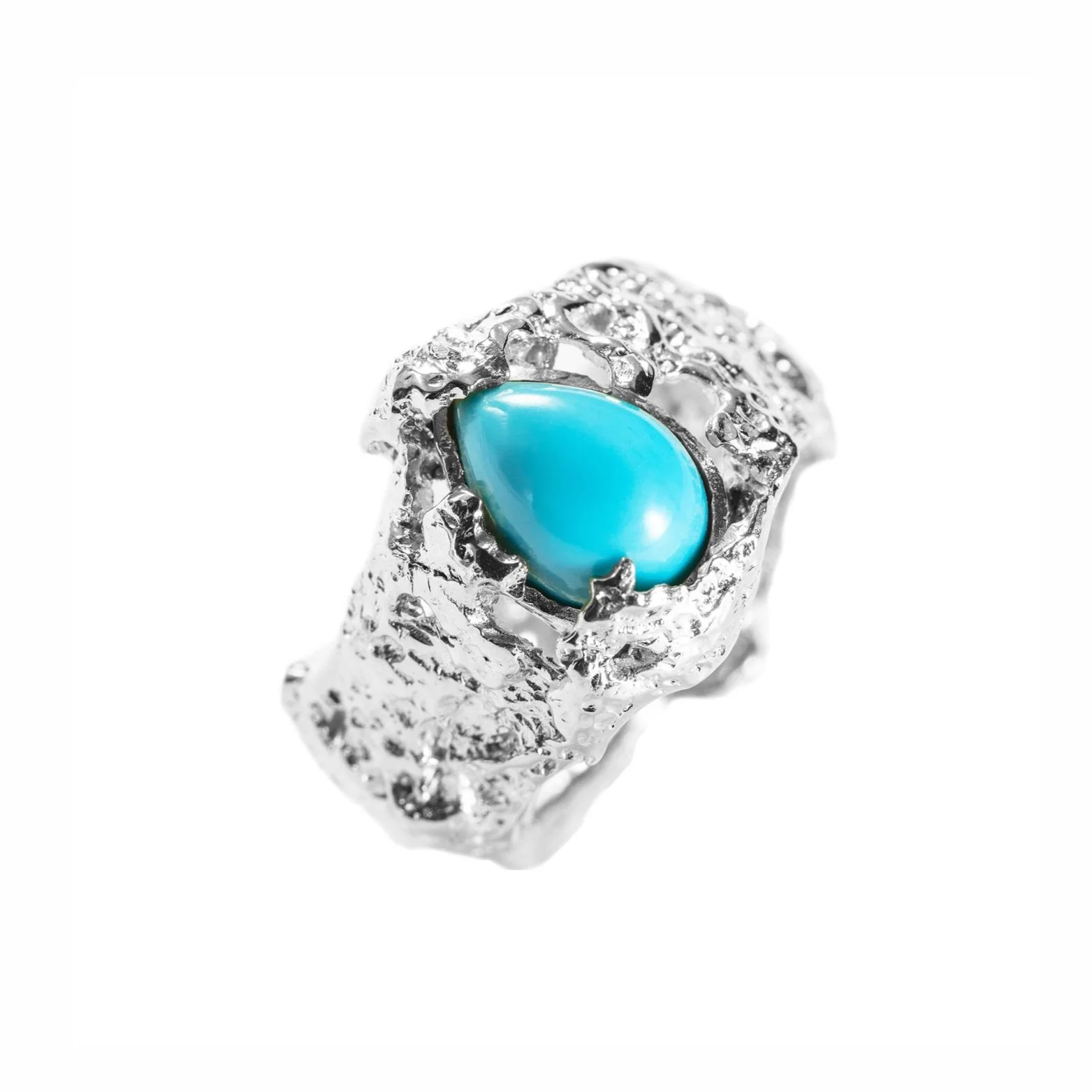 Sleeping Beauty Turquoise Texture Ring