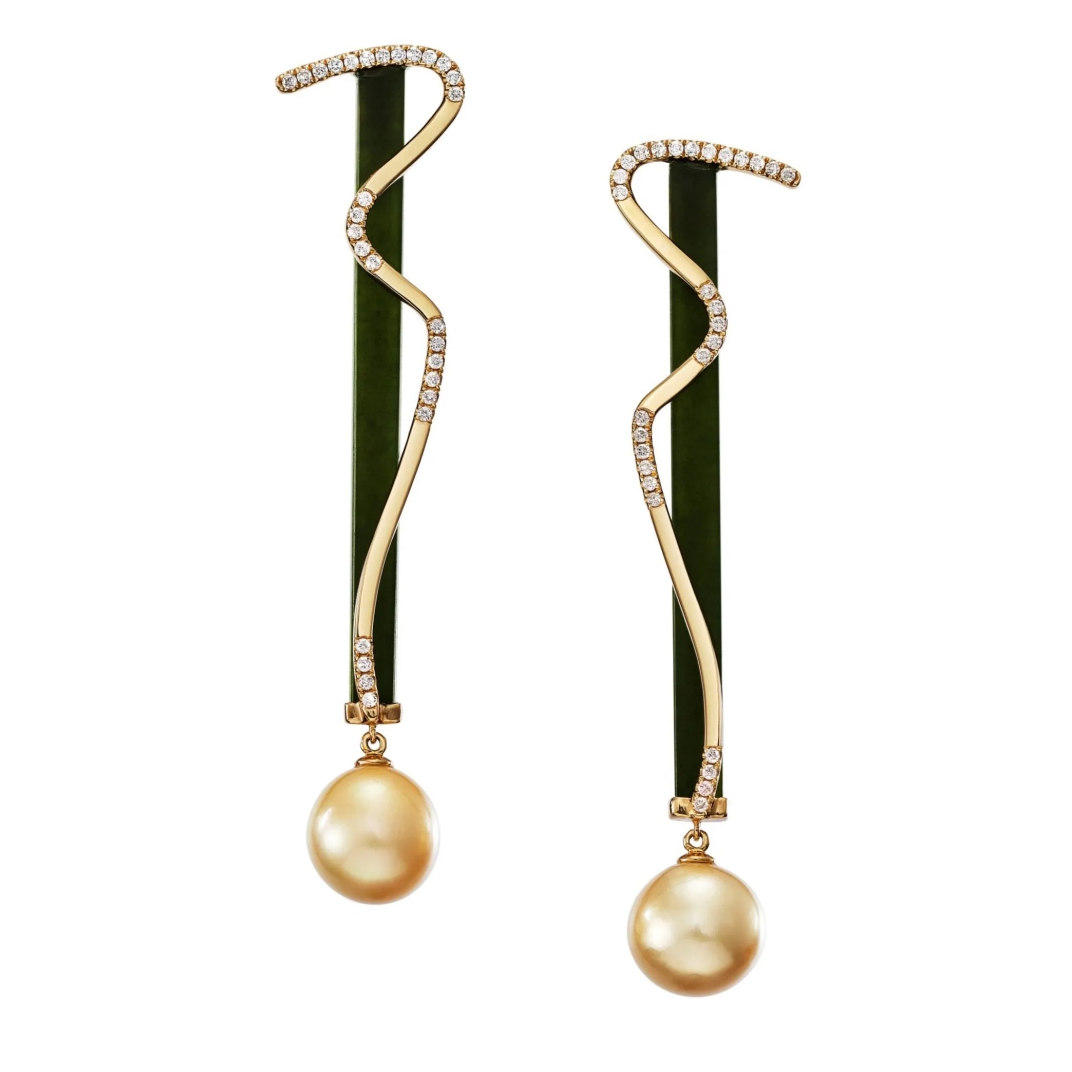 Jade and Pearl Earrings