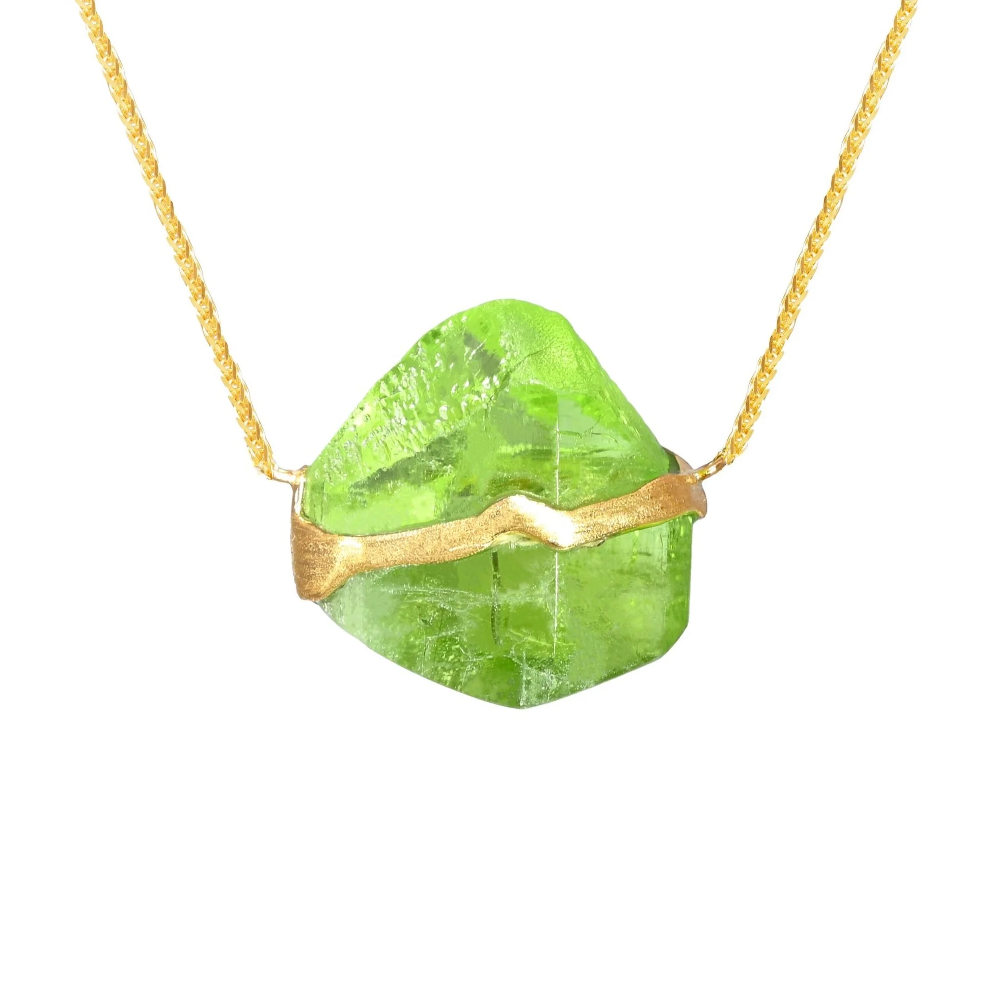 Peridot Crystal Necklace