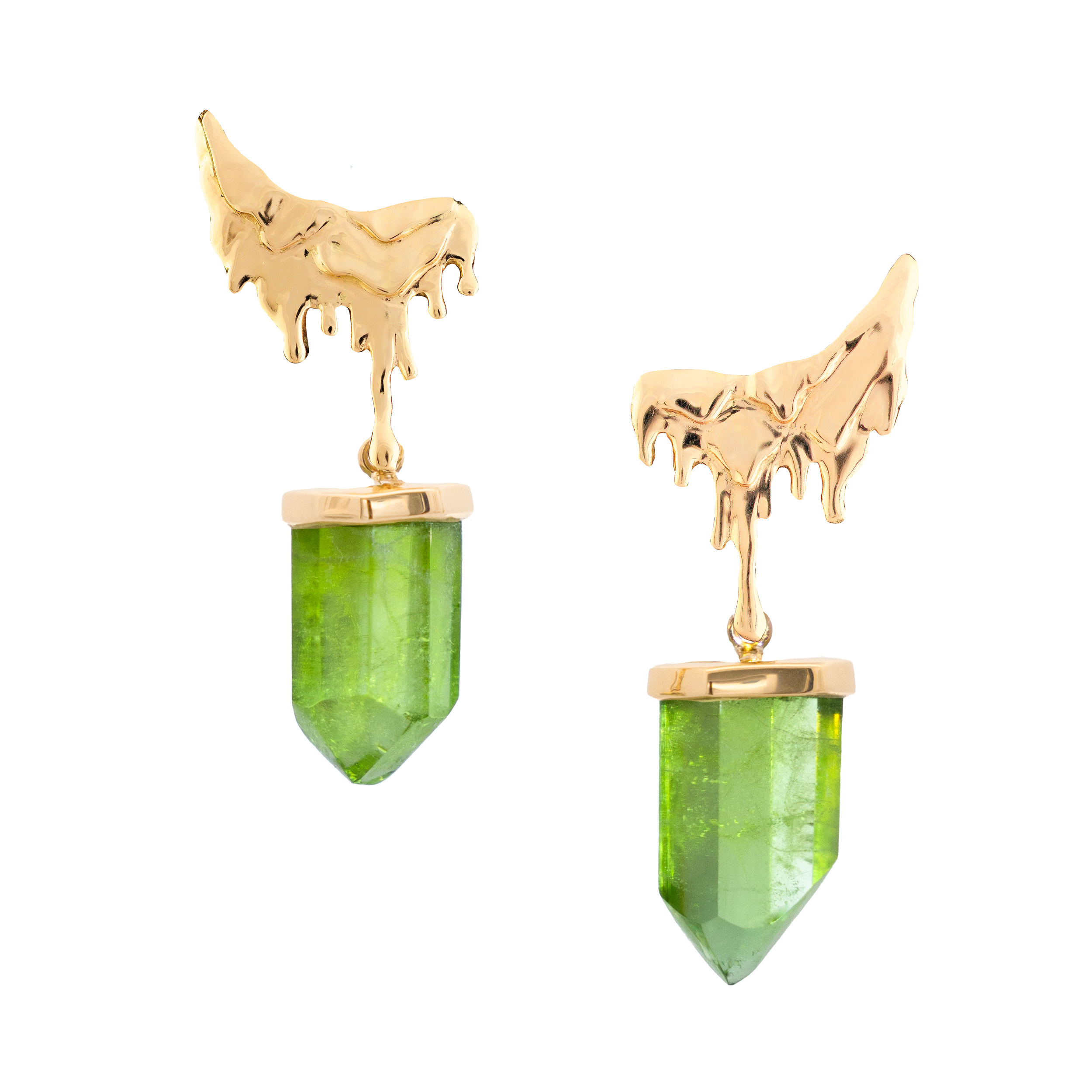 Peridot Crystal Earrings