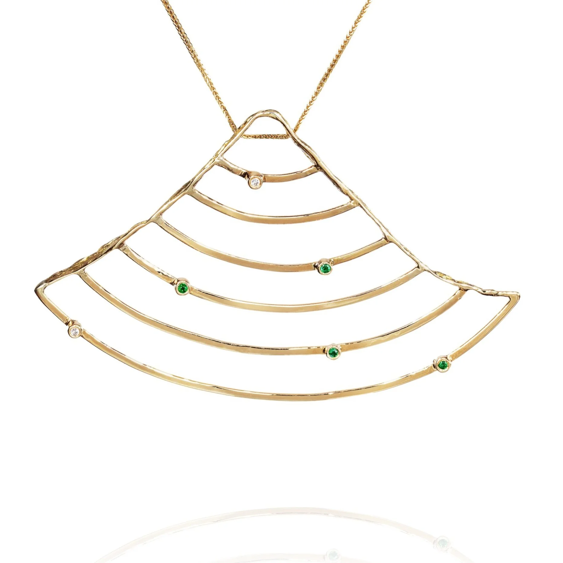 Emerald and Diamonds Necklace